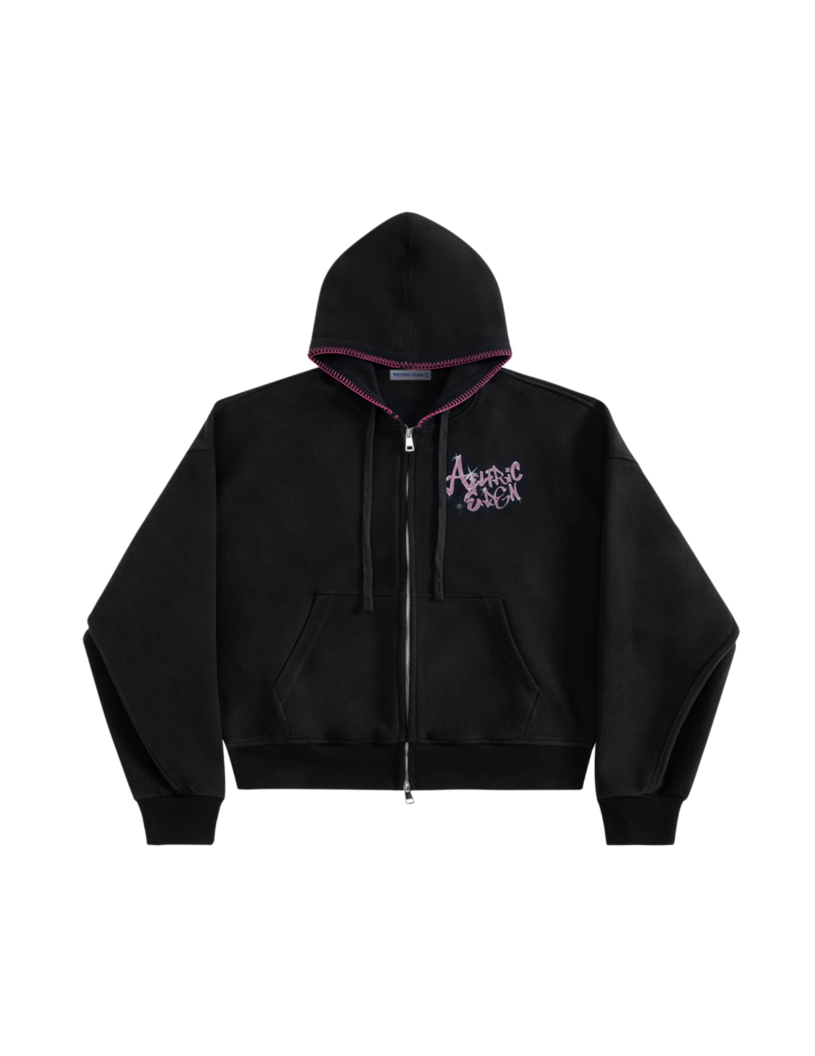Aelfrc Eden Boxy Cherry Hoodie Y2K Graphic Hooded Sweatshirt Streetwear Zip Up Hoodies Unisex - Image 4