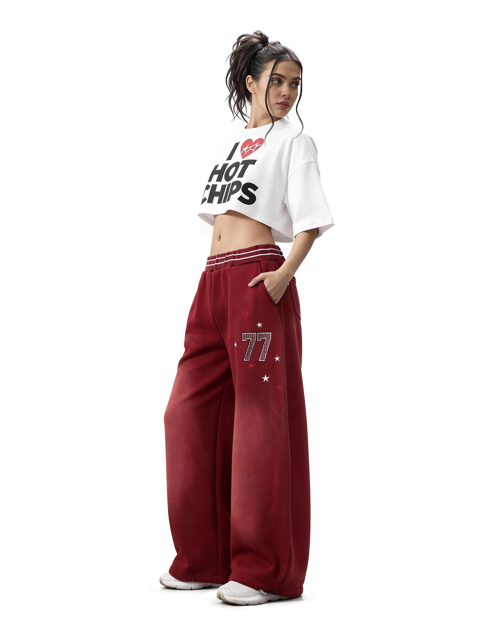 Aelfric Eden 77 Baggy Barrel Sweatpants Men Women Loose Fit Wide Leg Casual Y2K Elastic Drawstring Streetwear Casual Pants - Image 6