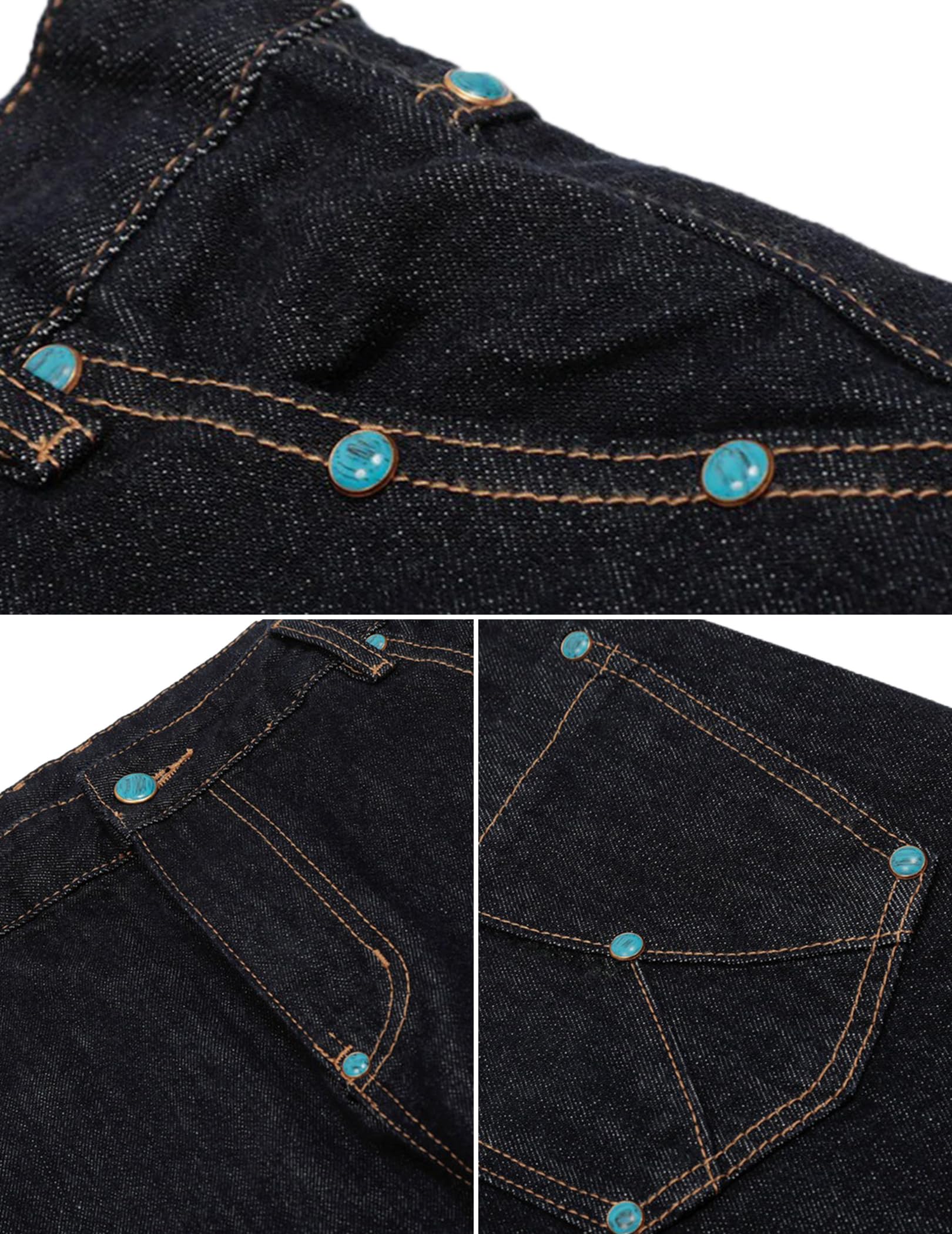 Aelfric Eden Baggy Jeans for Women Vintage Rivet Barrel Jeans High Waisted Wide Leg Y2k Streetwear Pants - Image 5