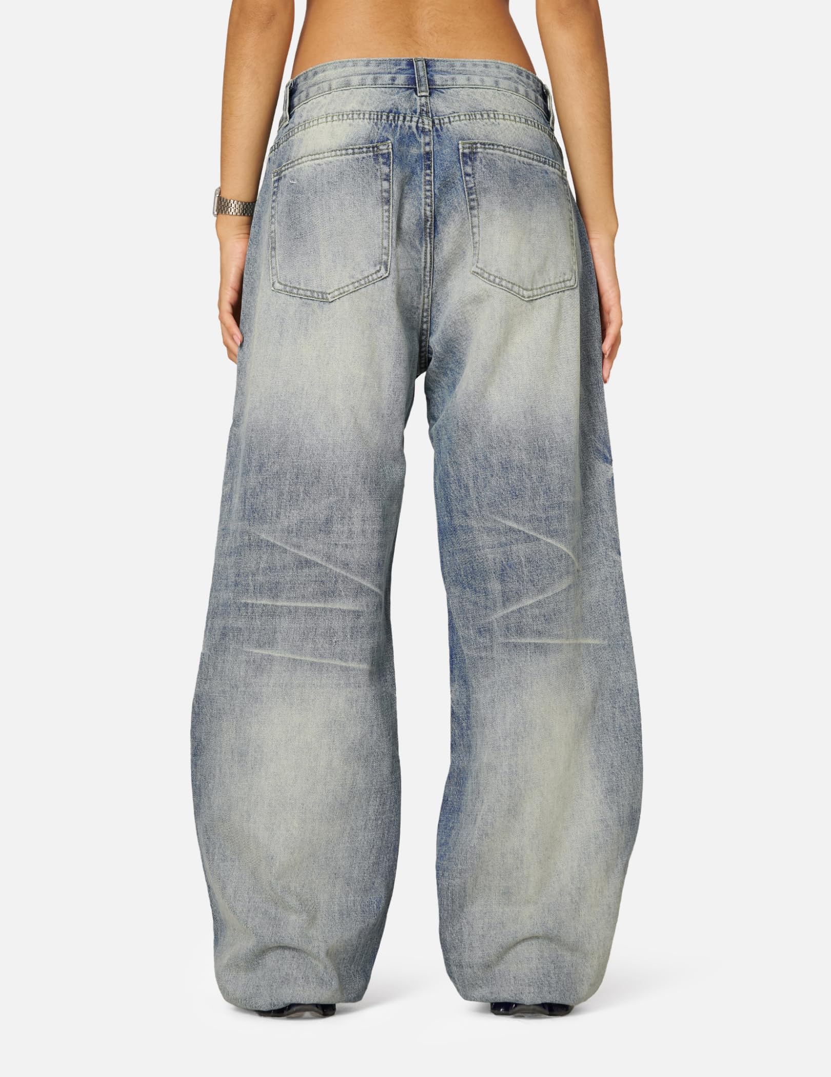 Aelfric Eden Baggy Jeans Womens Washed Wide Leg Jeans High Waist Casual Y2k Streetwear Vintage Straight Denim Pants - Image 6