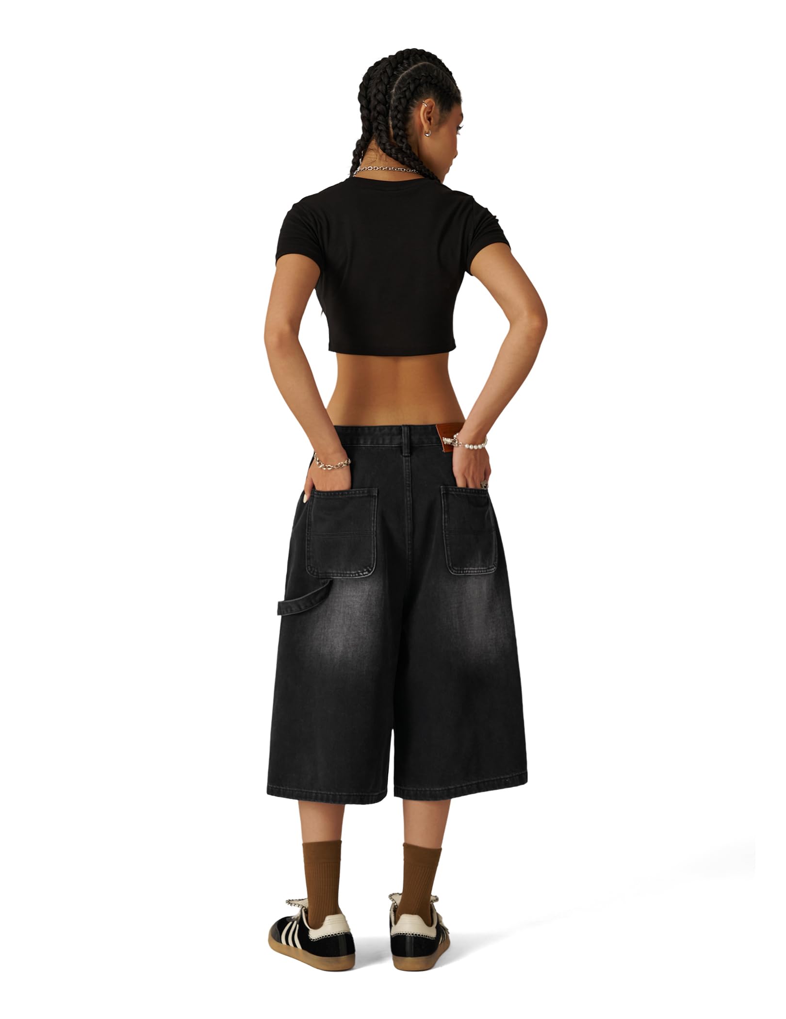 Aelfric Eden Baggy Jorts Basic Acid Wash Loose Fit Long Denim Shorts Y2K Streetwear Summer Short Jeans - Image 3