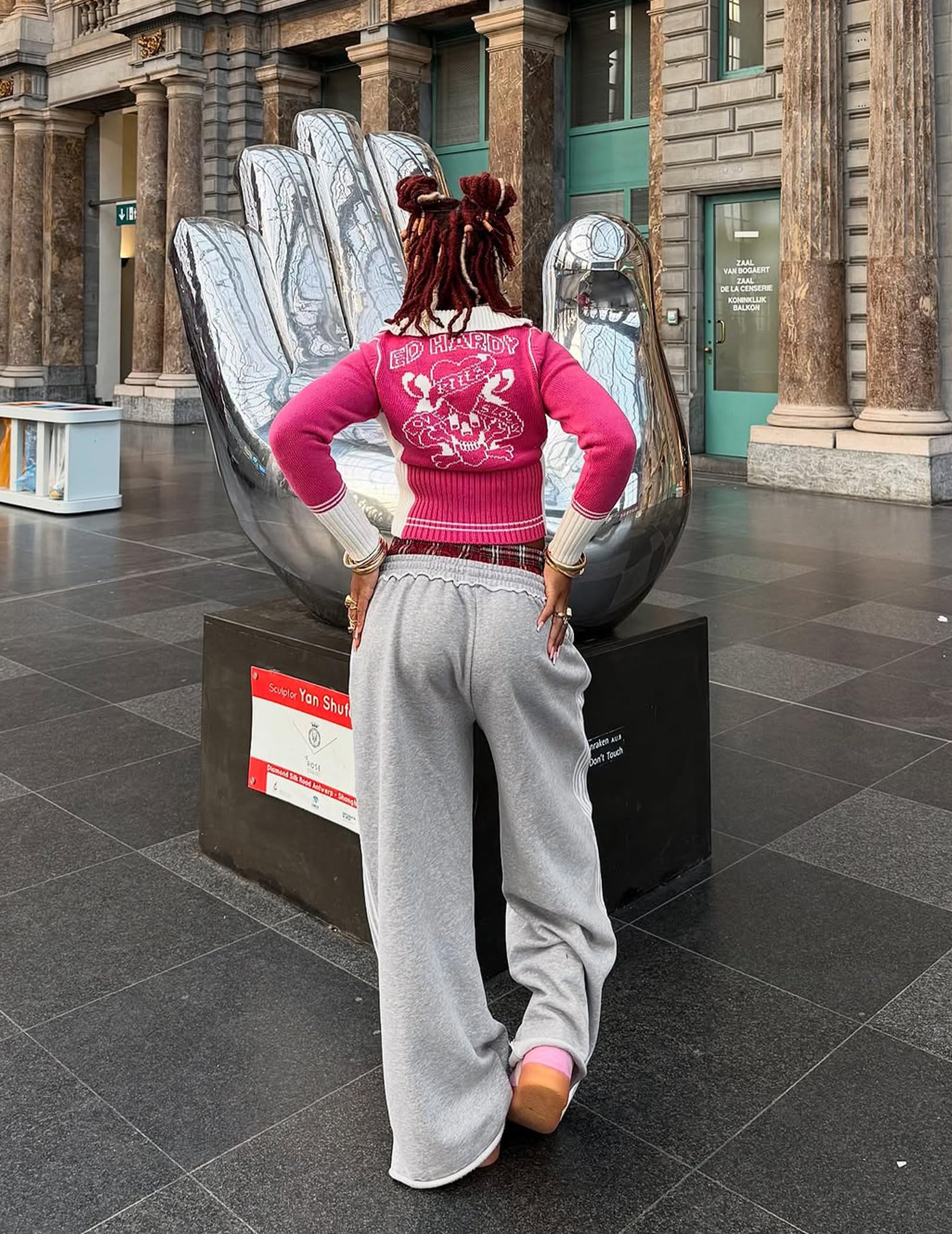 Aelfric Eden Baggy Wide Leg Sweatpants for Women Men Double Elastic Waisted Streetwear Y2K Casual Trouser with Pockets - Image 3