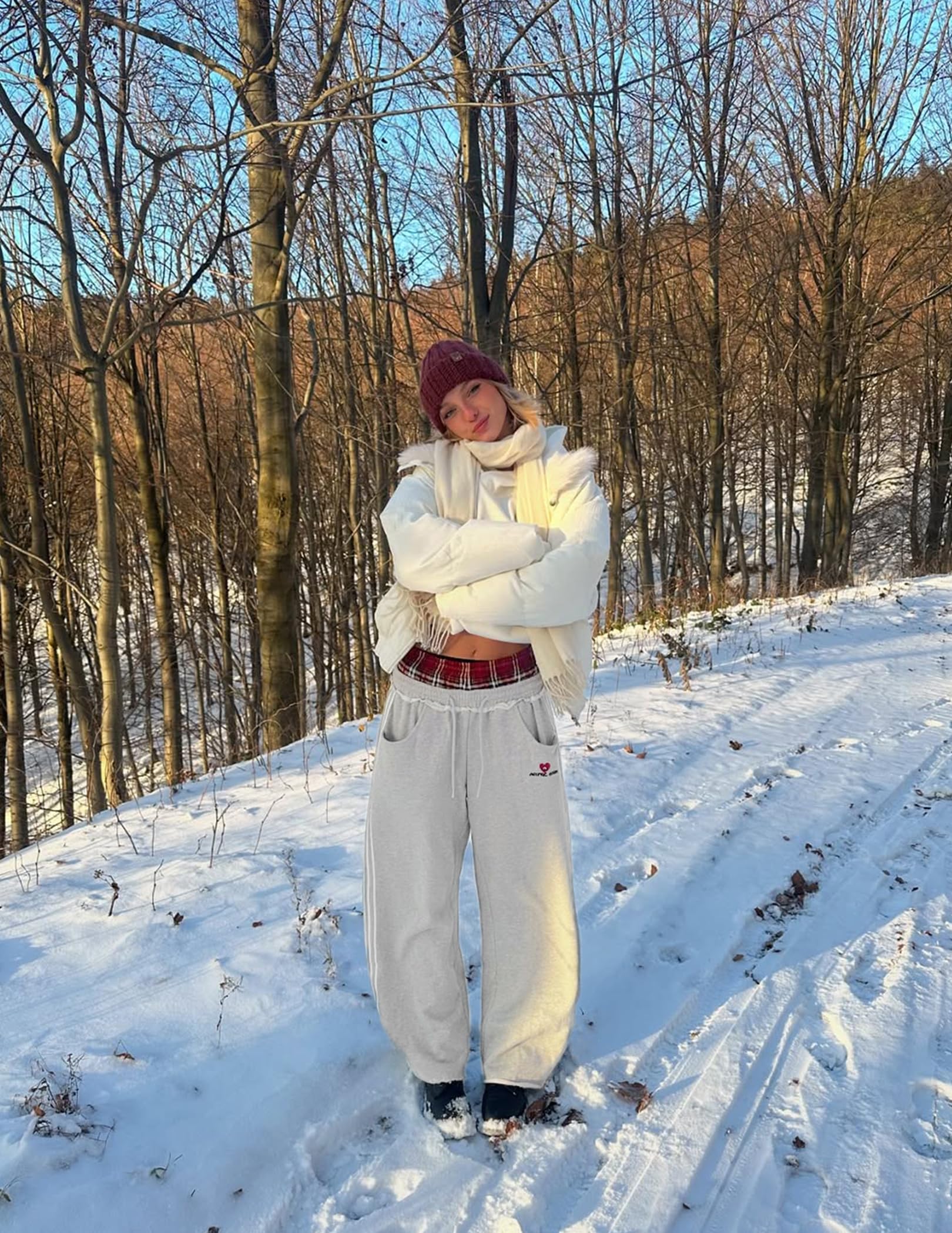 Aelfric Eden Baggy Wide Leg Sweatpants for Women Men Double Elastic Waisted Streetwear Y2K Casual Trouser with Pockets - Image 4