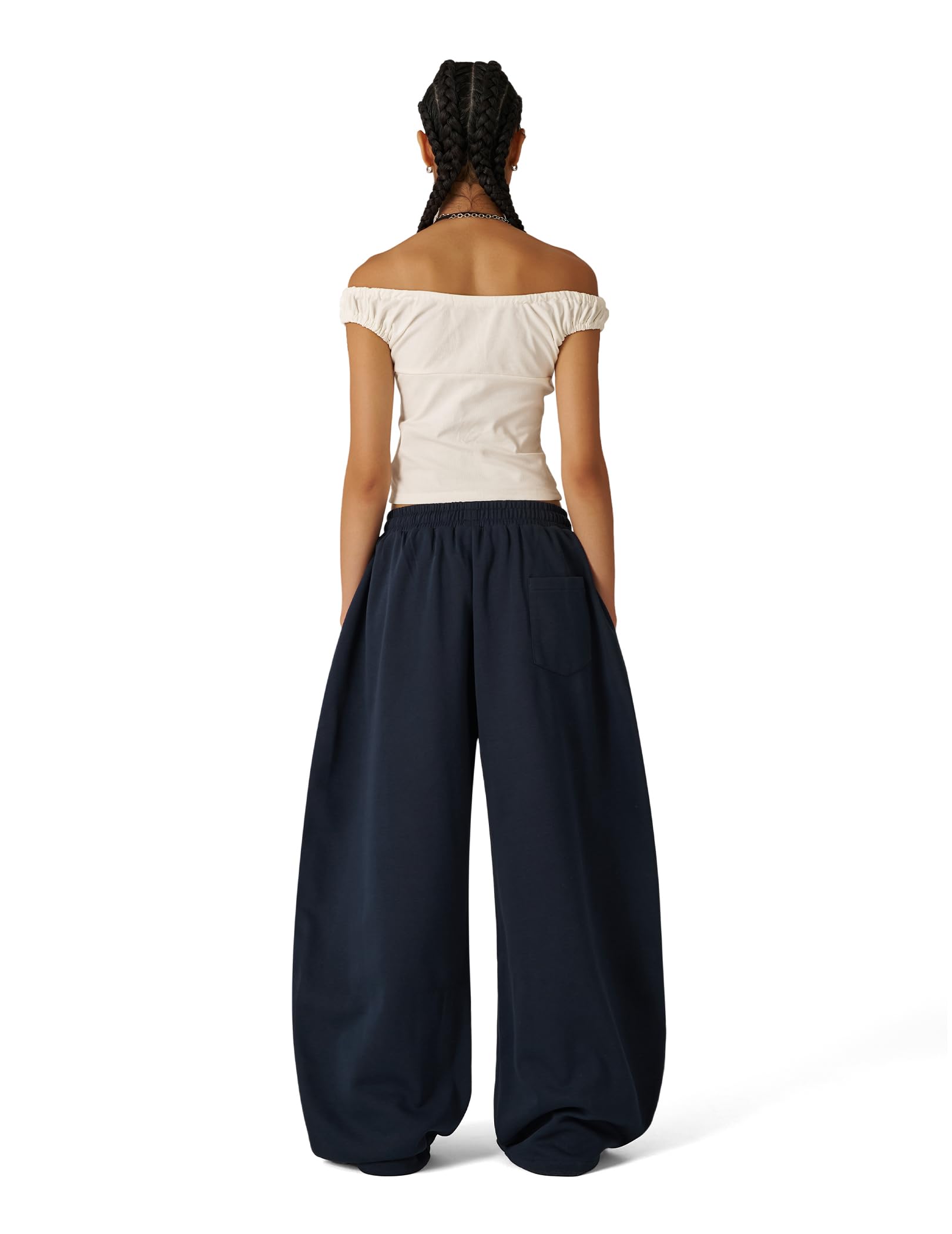 Aelfric Eden Barrel Sweatpants for Mens Side Striped Drawstring Elastic Waisted Wide Leg Lounge Pants with Pockets - Image 3