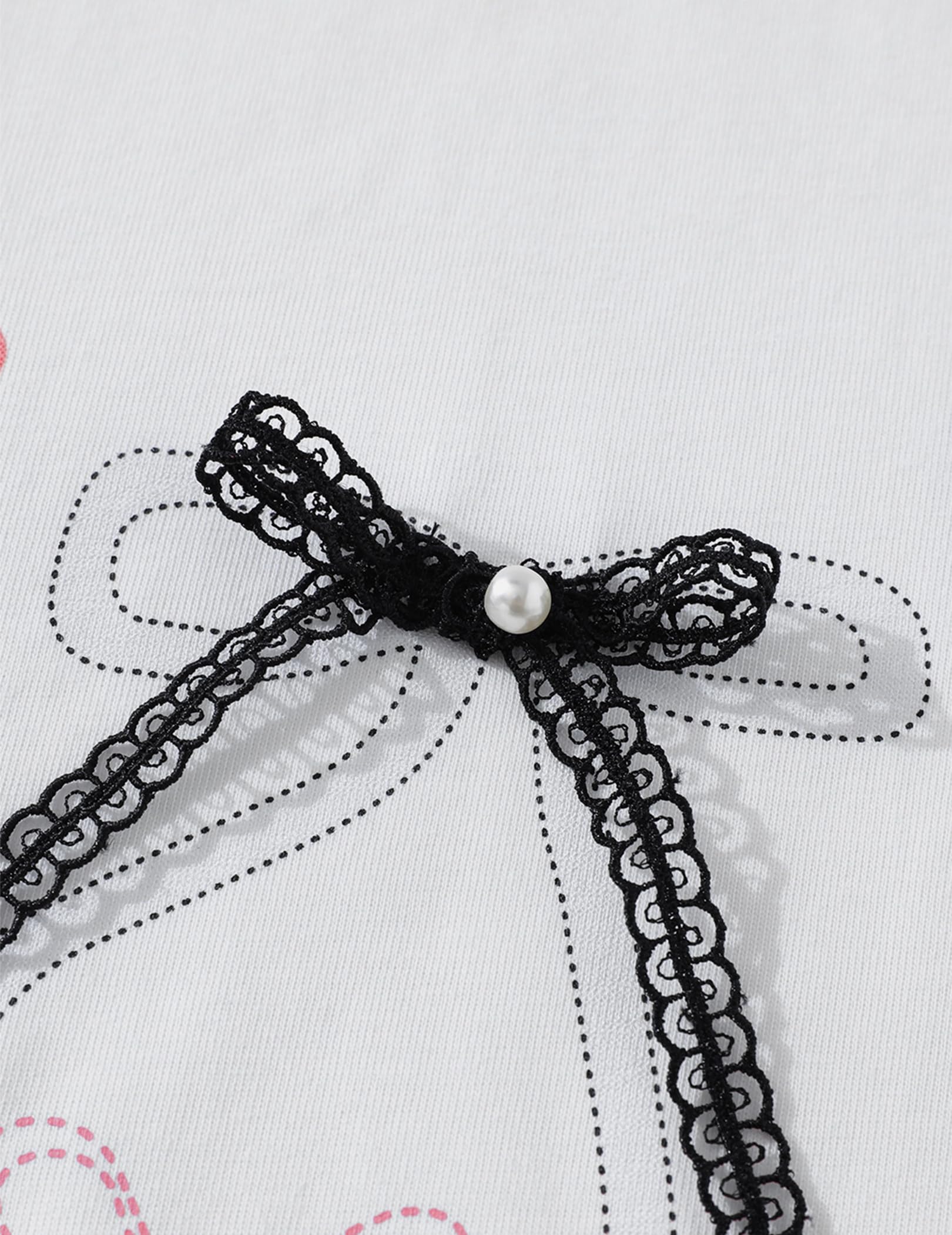 Aelfric Eden Bow Shirt for Women Oversized Graphic Tees Y2K Cute Print Short Sleeve T-Shirt Casual Summer Cotton Top - Image 4