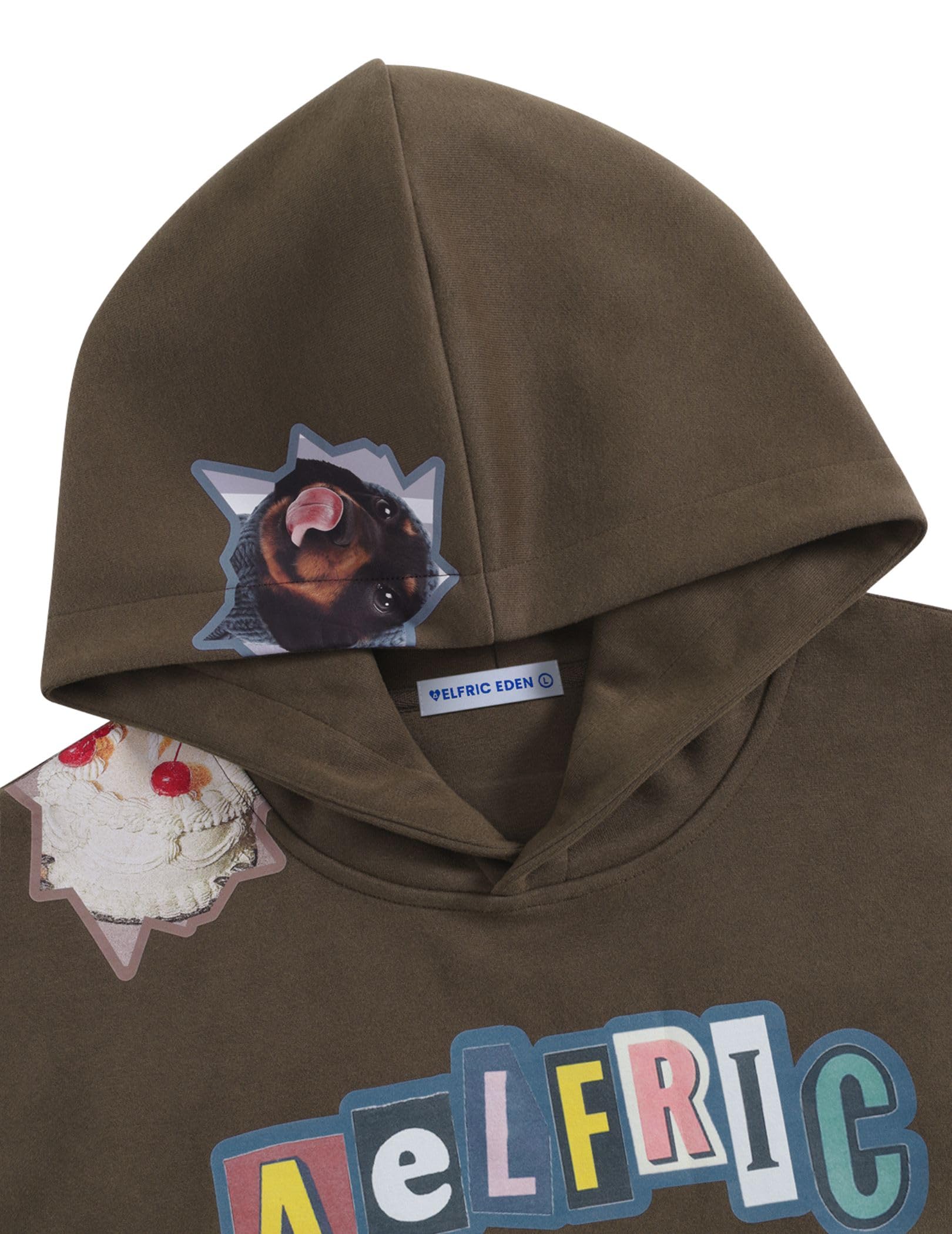 Aelfric Eden Boxy Dachshund Sticker Pullover Hoodie Print Hooded Sweatshirt Unisex Casual Y2K Street Baggy Long Sleeve Tops - Image 4