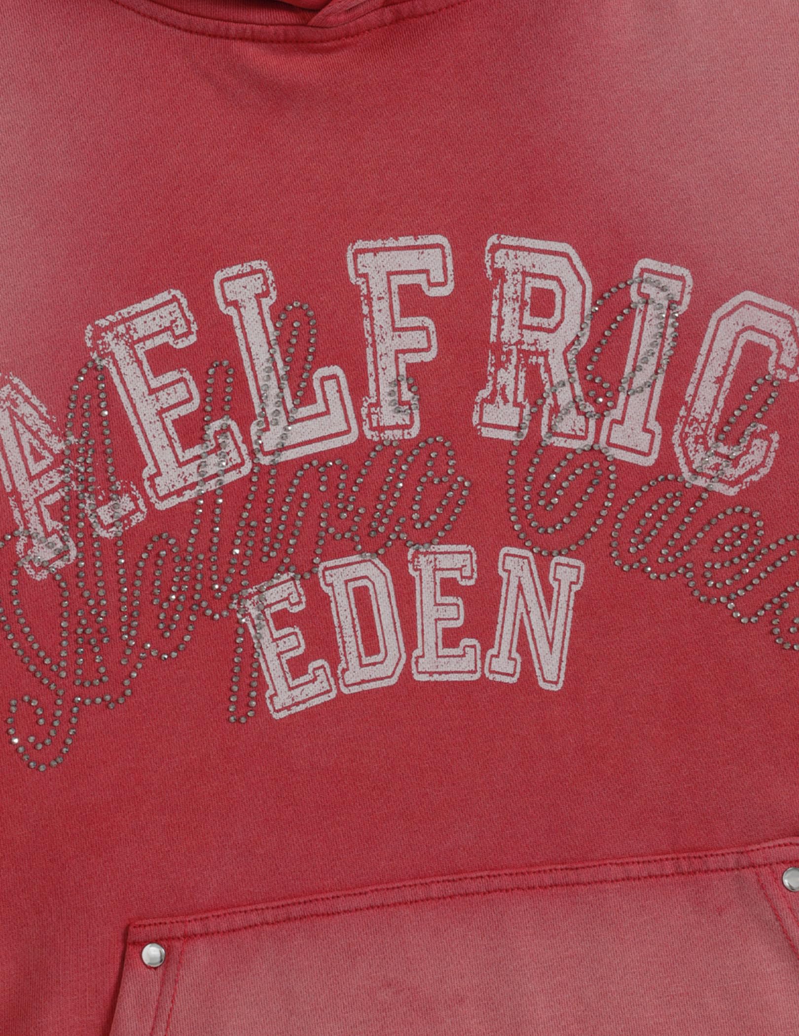Aelfric Eden Boxy Rhinestone 77 Graphic Hoodie Vintage Distressed Pullover Unisex Streetwear with Pockets - Image 7