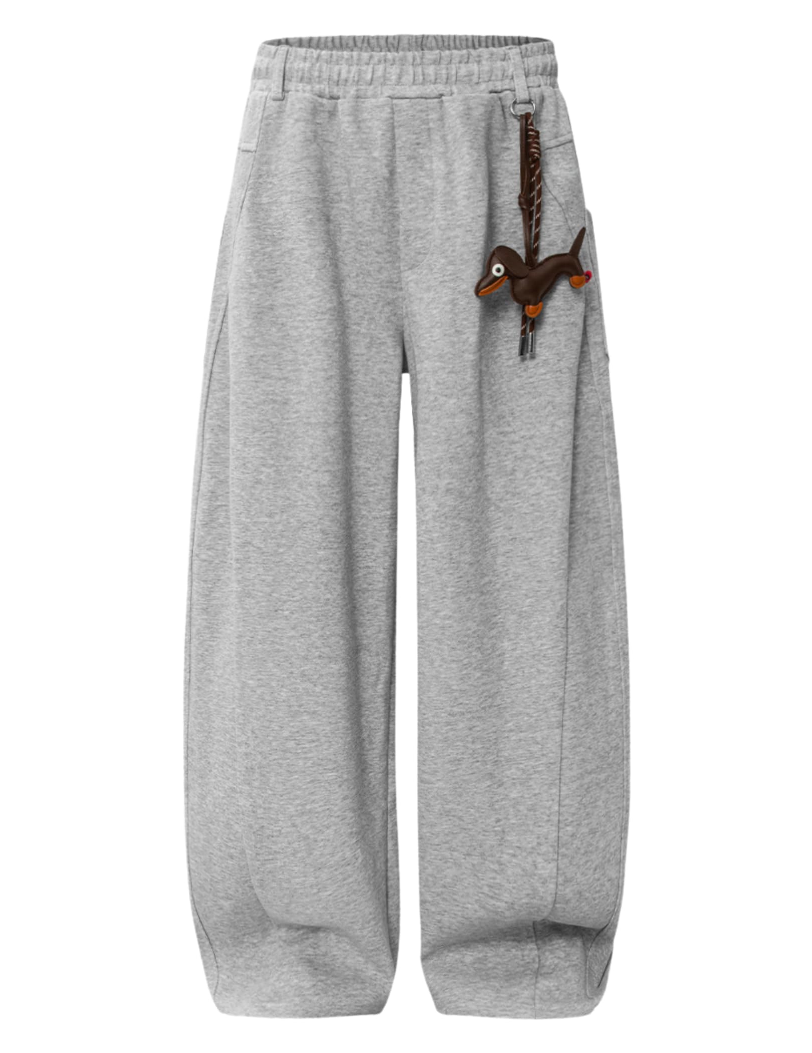 Aelfric Eden Dachshund Keychain Baggy Sweatpants Wide Leg Barrel Pants Loose Casual Elastic Waist Trouser Unisex - Image 4