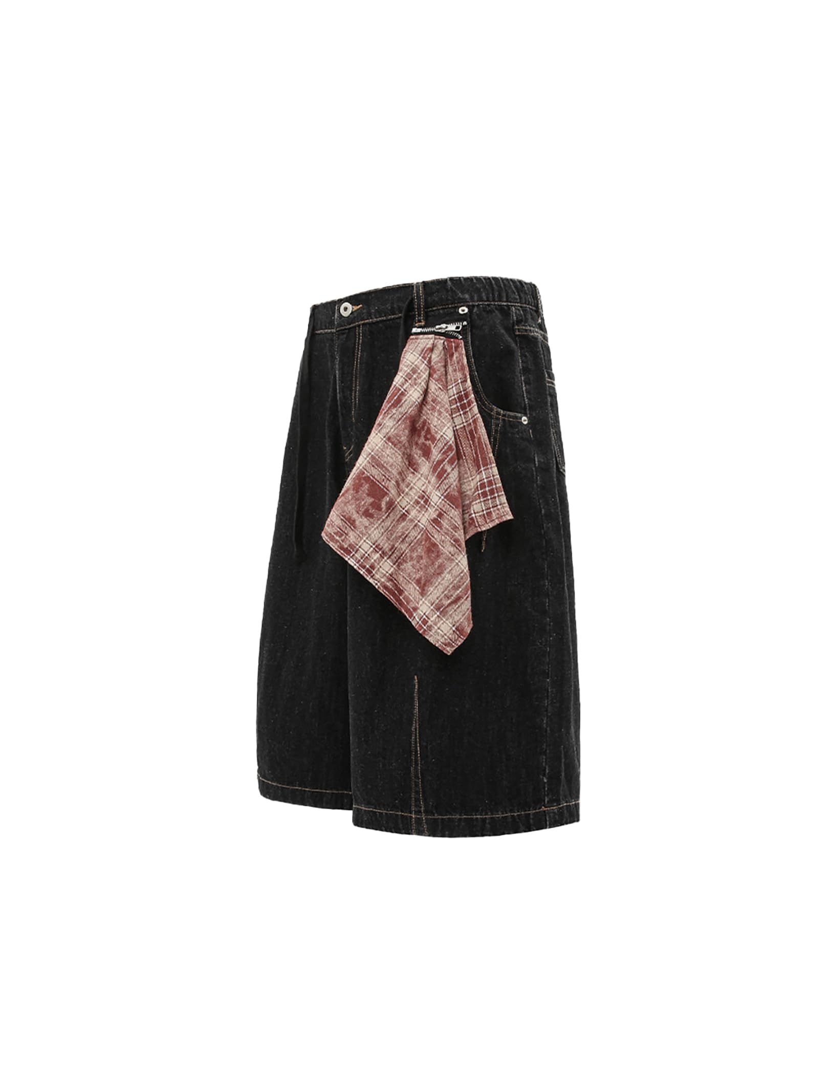 Aelfric Eden Detachable Kerchief Baggy Longline Jorts Casual Denim Shorts Y2K Streetwear Unisex Jean Shorts - Image 3