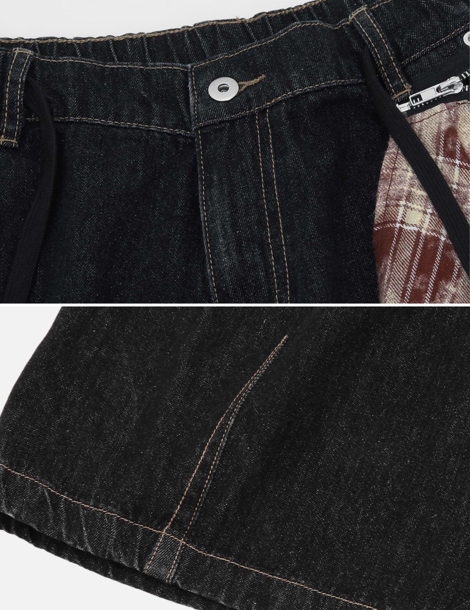 Aelfric Eden Detachable Kerchief Baggy Longline Jorts Casual Denim Shorts Y2K Streetwear Unisex Jean Shorts - Image 5