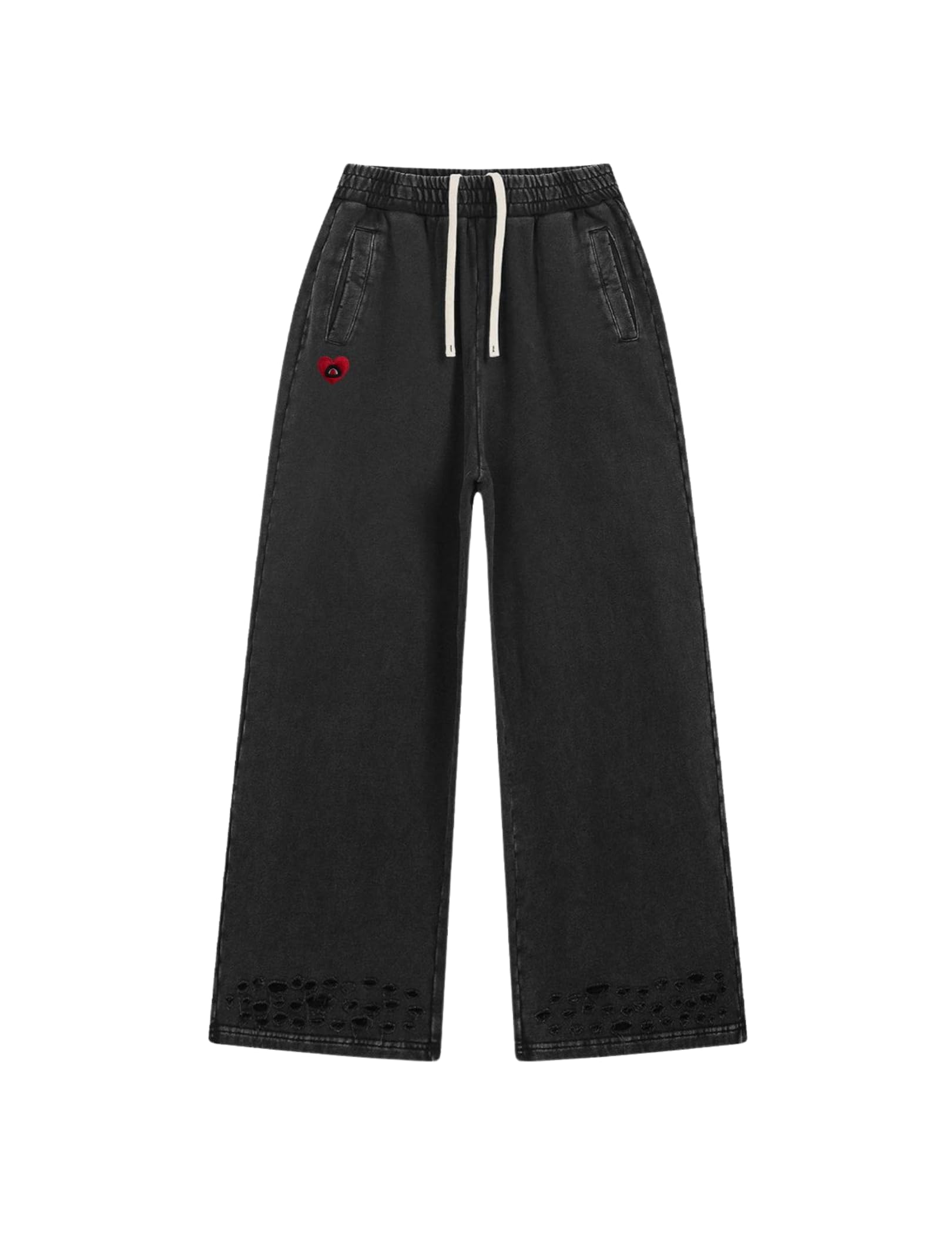 Aelfric Eden Distressed Baggy Sweatpants Streetwear Barrel Pants Loose Wide Leg Elastic Drawstring Trousers Unisex - Image 5