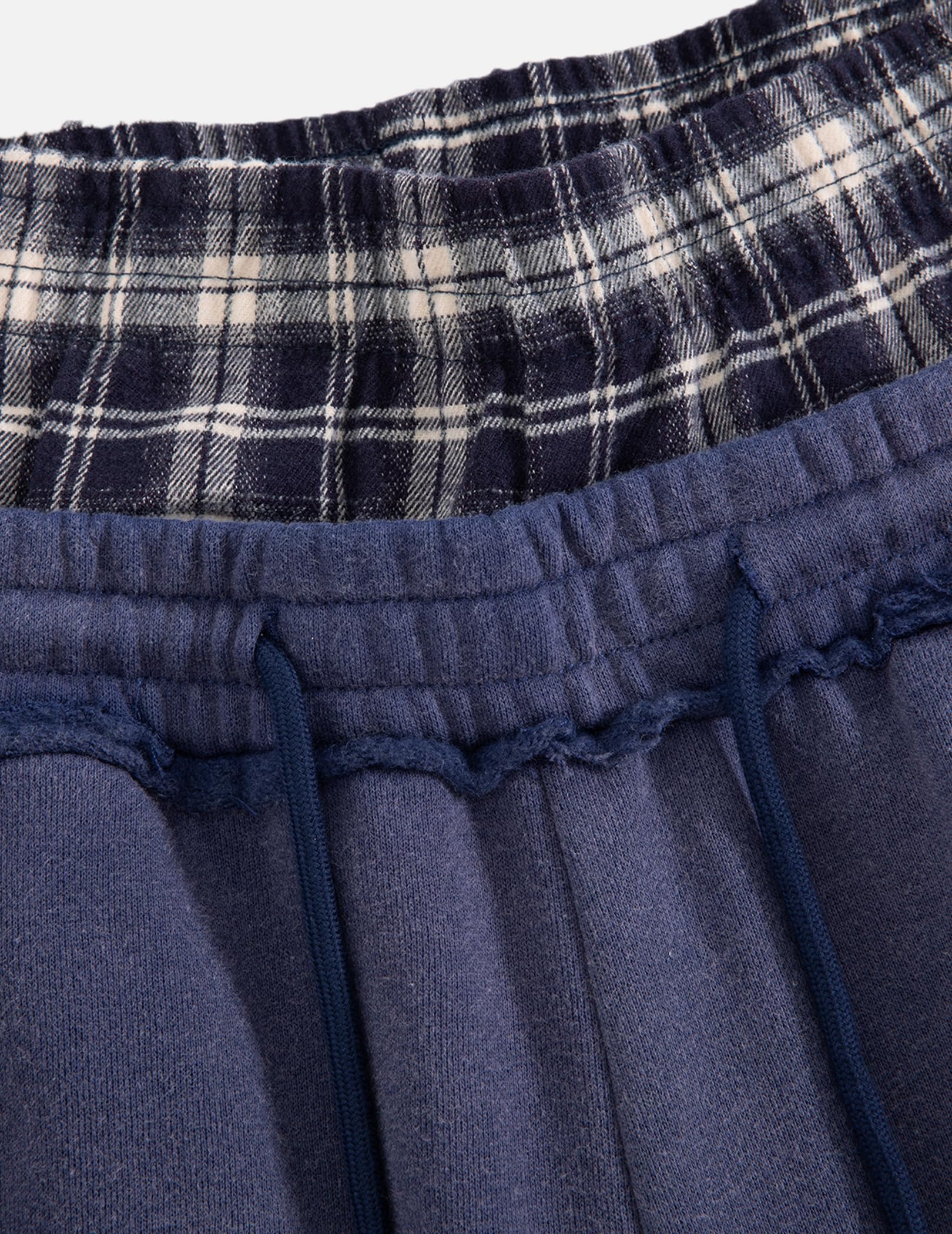 Aelfric Eden Double Waist Washed Baggy Sweatpants Loose Wide Leg Plaid Patchwork Casual Pants with Pockets - Image 5