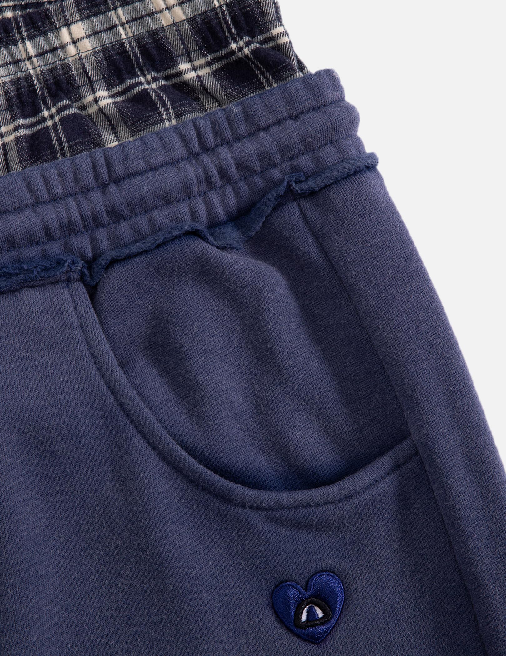 Aelfric Eden Double Waist Washed Baggy Sweatpants Loose Wide Leg Plaid Patchwork Casual Pants with Pockets - Image 6