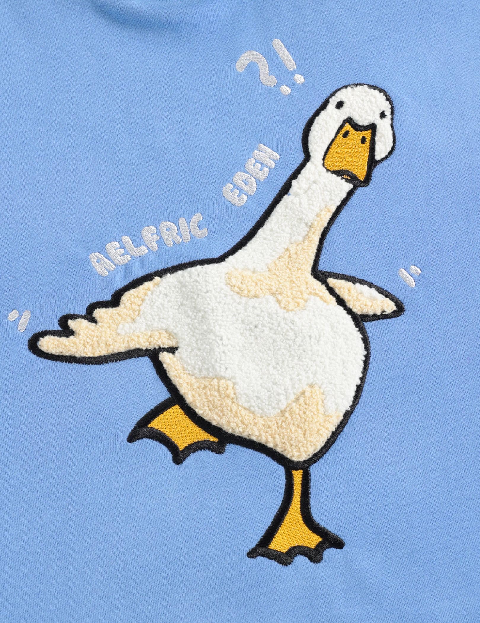 Aelfric Eden Embroidery Duck Pullover Hoodie Women Graphic Print Hooded Sweatshirt Unisex Oversized Casual Street Y2K Tops - Image 3