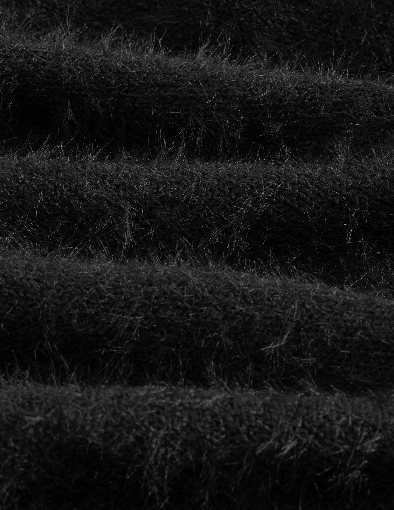 Aelfric Eden Fuzzy Soft Sweaters Mohair Oversized Solid Sweaters Mock Neck Knit Casual Pullover Trendy Outfits Blue - Image 4