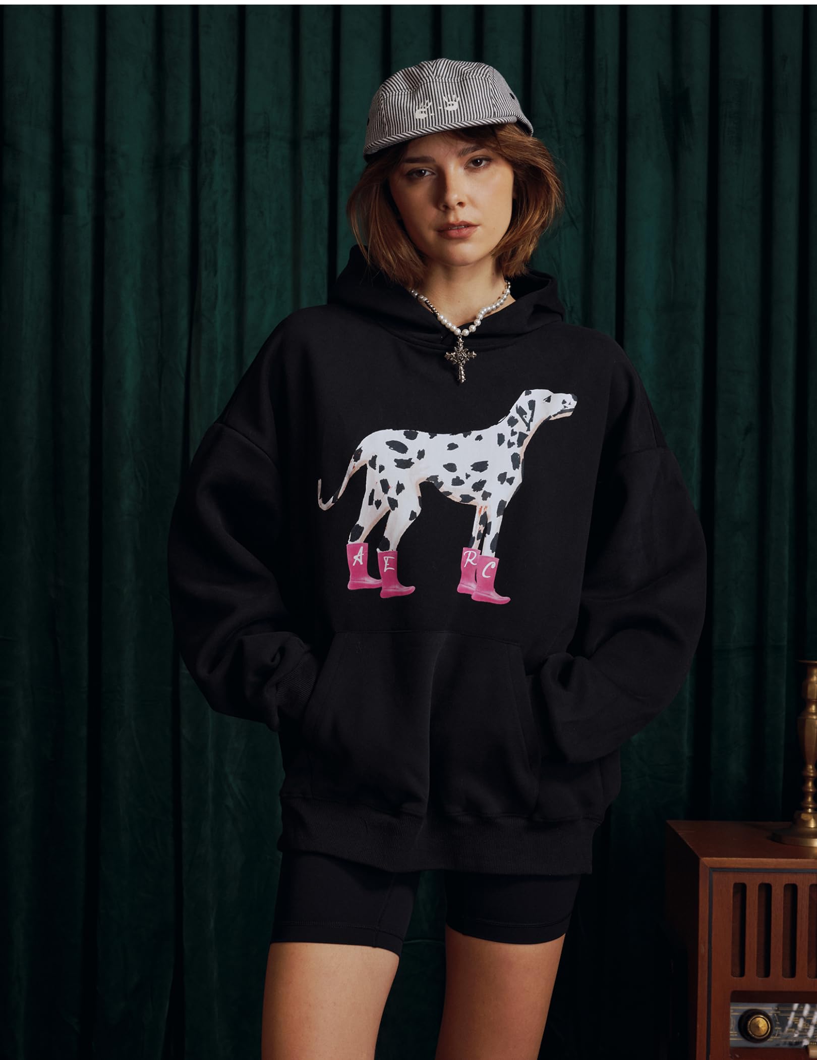 Aelfric Eden Graphic Hoodies for Women Dalmatian Print Hoodie Pullover Unisex Y2K Cute Oversized Hooded Sweatshirt - Image 3