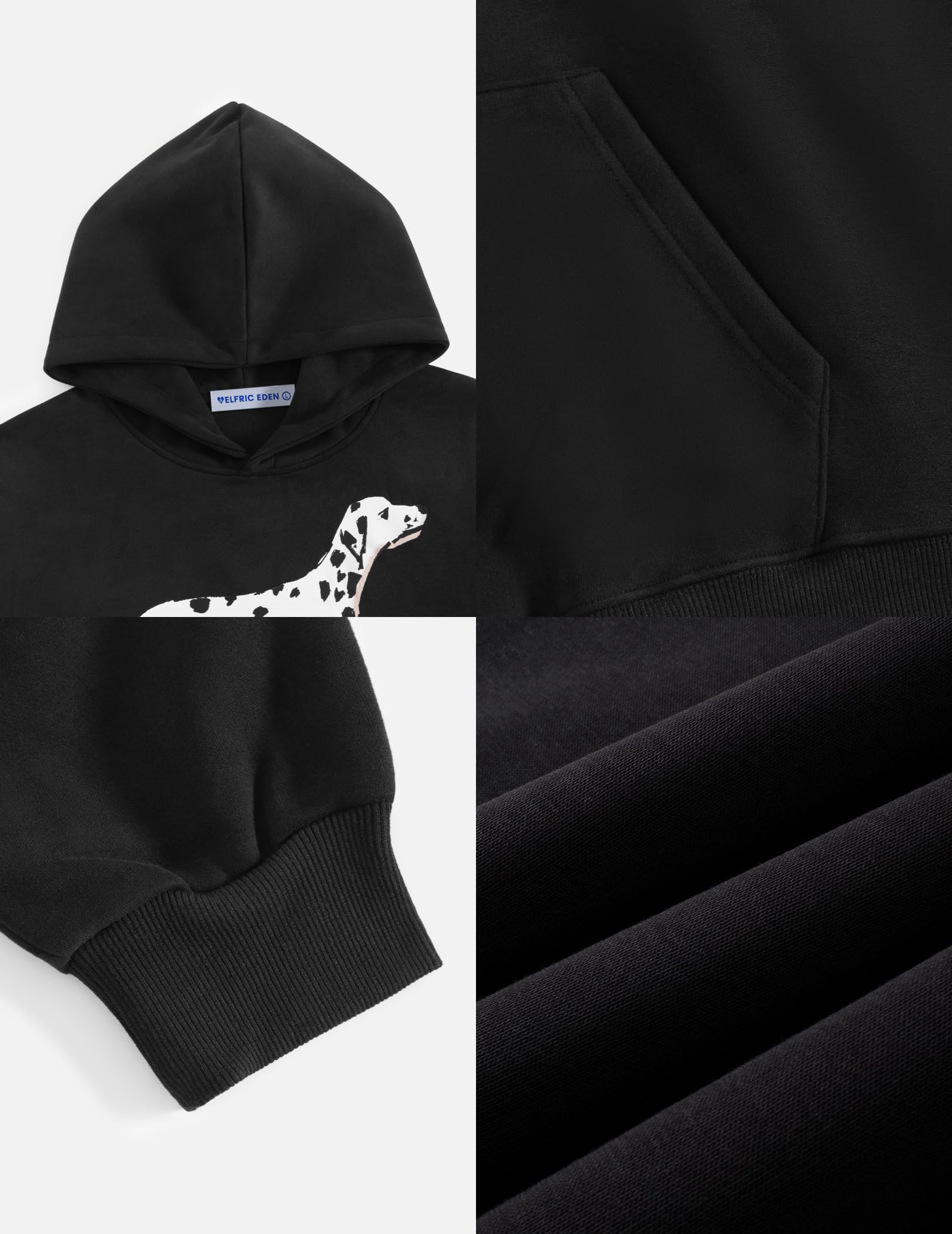 Aelfric Eden Graphic Hoodies for Women Dalmatian Print Hoodie Pullover Unisex Y2K Cute Oversized Hooded Sweatshirt - Image 6