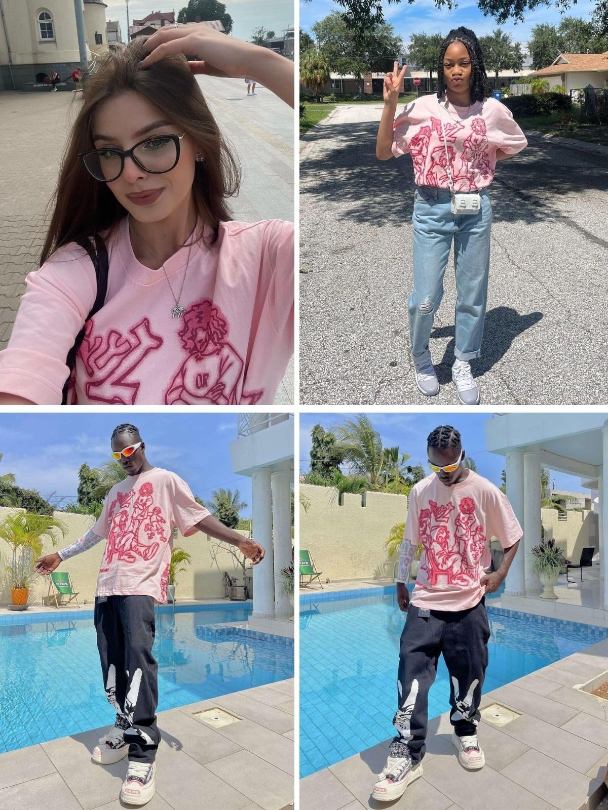 Aelfric Eden Graphic Tees Y2k Cartoon Printed Womens Oversized T Shirt Vintage Tees Men Unisex Aesthetic Streetwear Shirts - Image 4