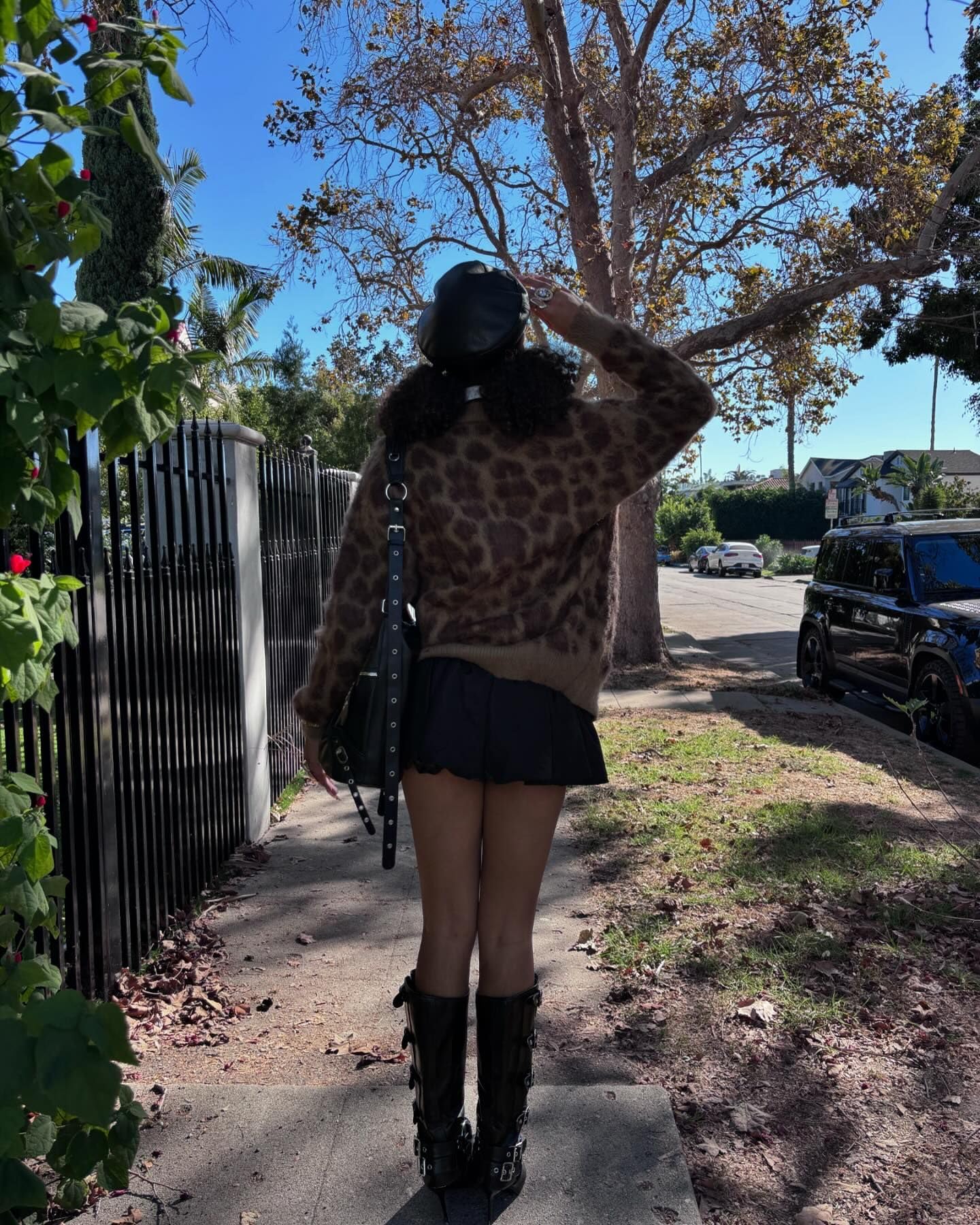 Aelfric Eden Leopard Print Cardigan Sweaters for Women Oversized Cheetah Y2k Crewneck Button Down Long Sleeve Cardigans - Image 8