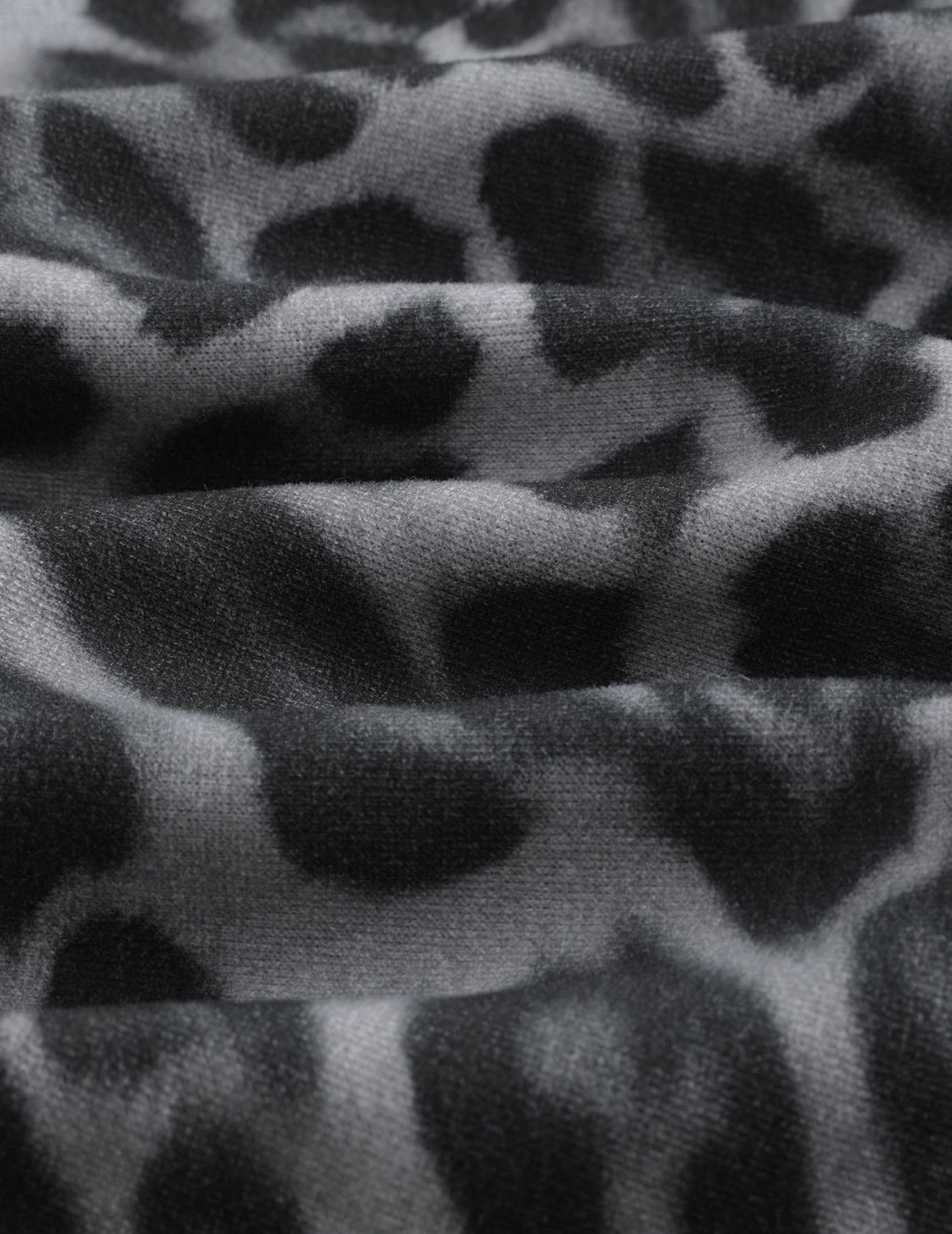 Aelfric Eden Leopard Print Zip Up Hoodie Cropped Oversized Sweatshirts Boxy Casual Jackets Streetwear Clothes - Image 6