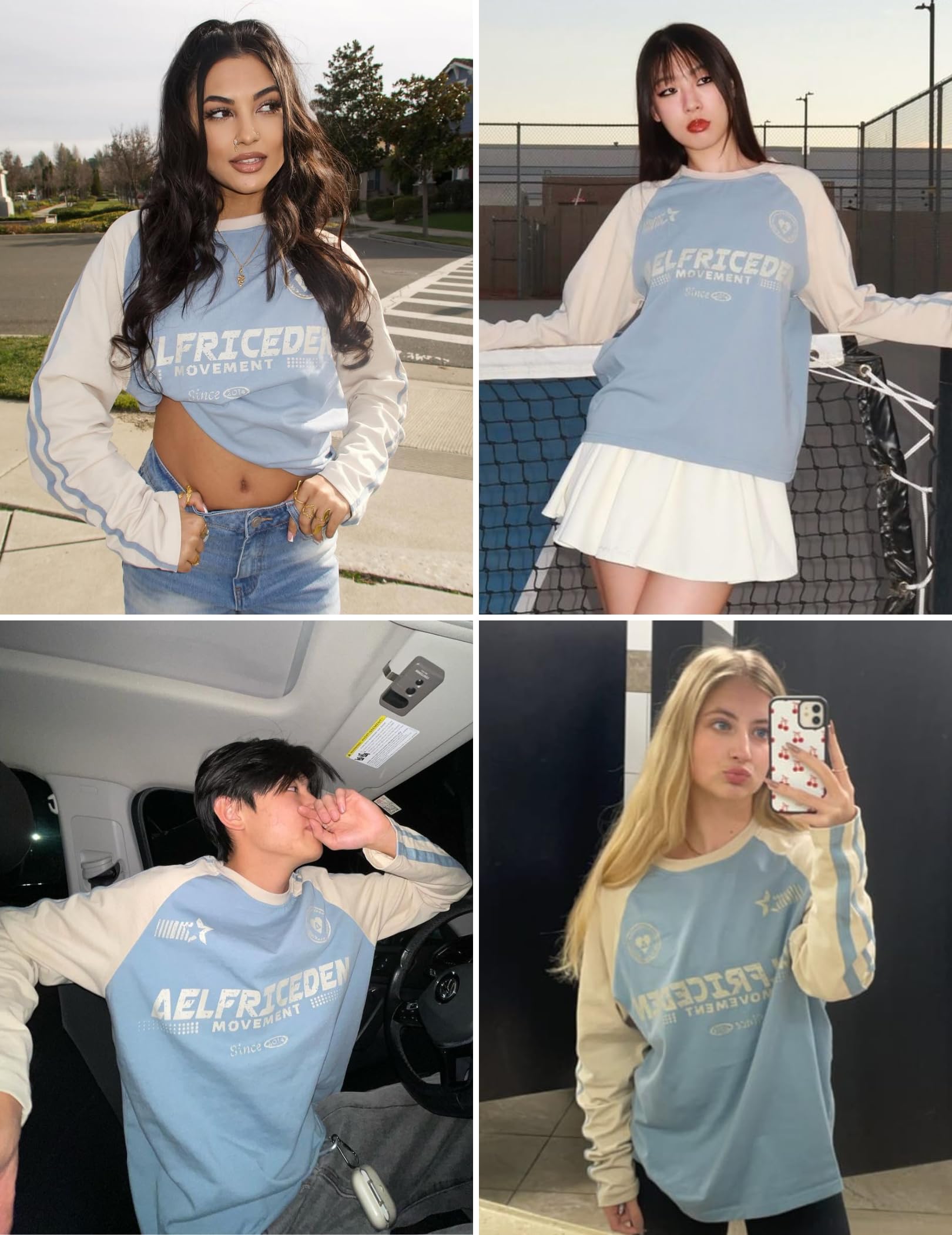 Aelfric Eden Long Sleeve Shirts Color Block Print Tops Crewneck Oversized Y2k Streetwear Sweatshirts 2025 Trendy Tops - Image 4