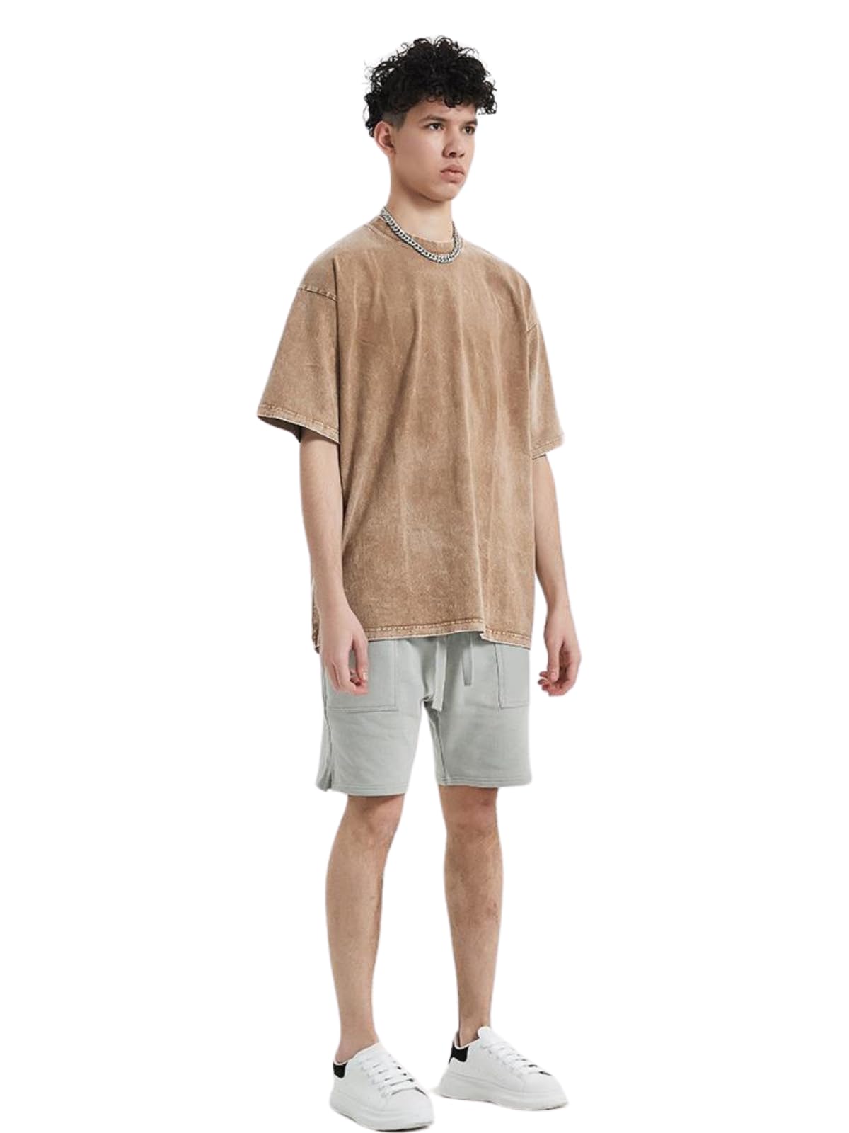 Aelfric Eden Mens Cotton T-Shirts Oversized Unisex Short Sleeves Wash Baggy Casual Tees Workout Solid Summer Tops - Image 5