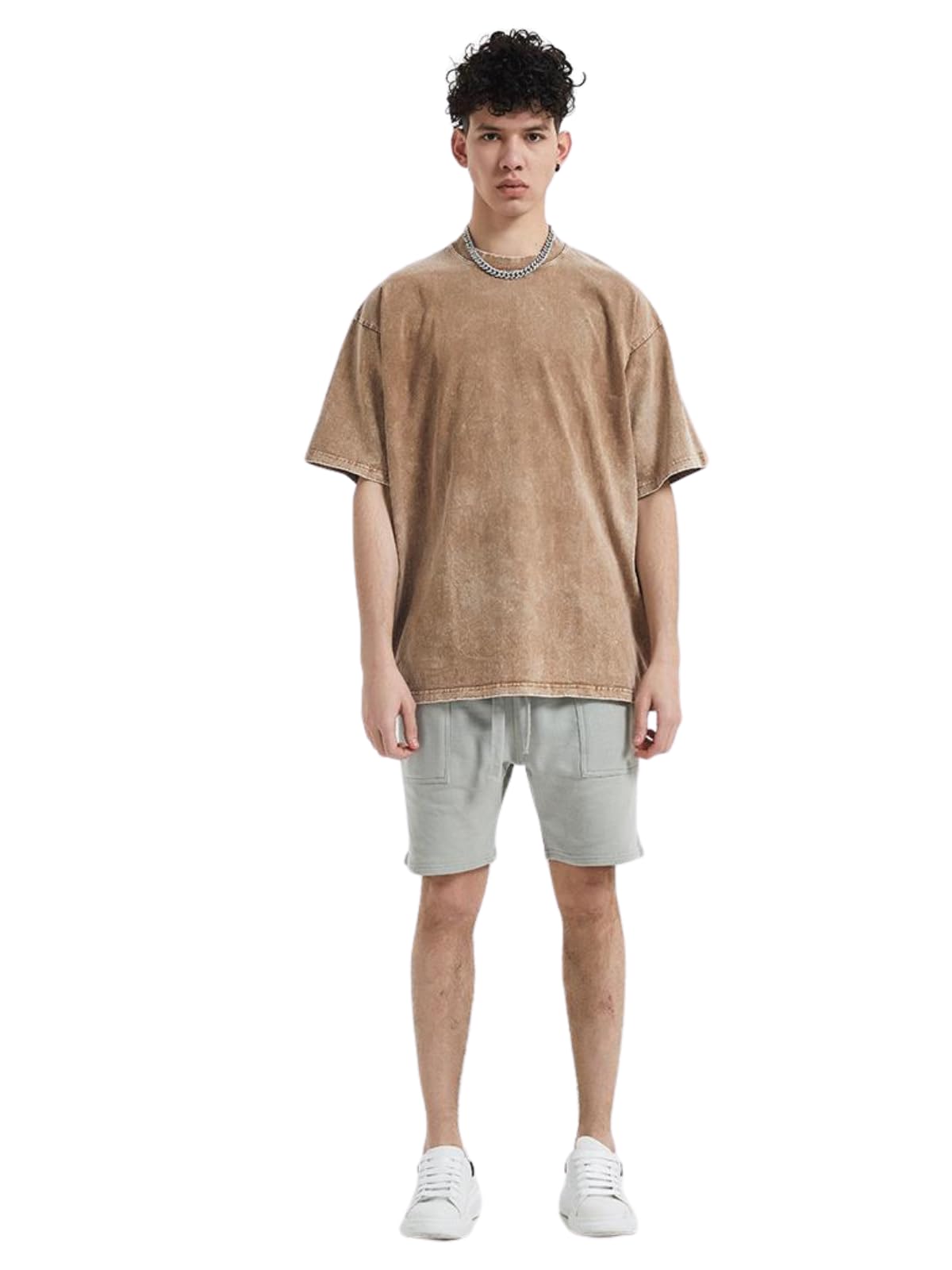 Aelfric Eden Mens Cotton T-Shirts Oversized Unisex Short Sleeves Wash Baggy Casual Tees Workout Solid Summer Tops - Image 6