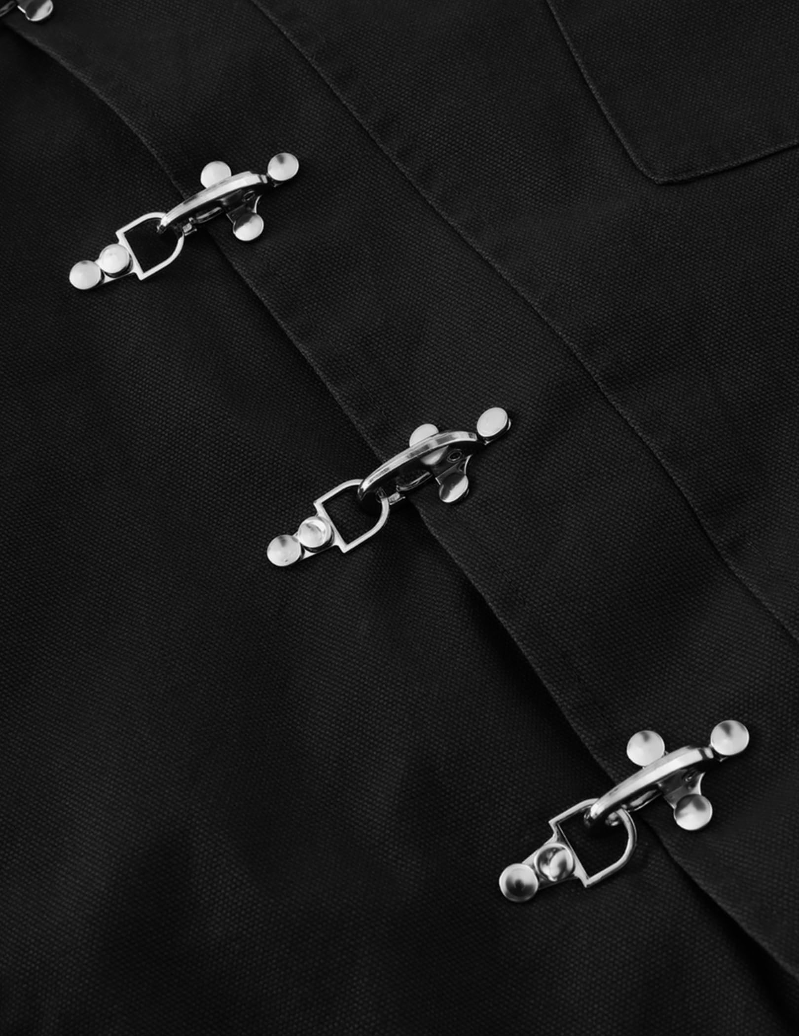 Aelfric Eden Mens Jackets Metal Button Boxy Jacket Vintage Casual Collared Streetwear Slant Placket Soft Warm Coats - Image 5