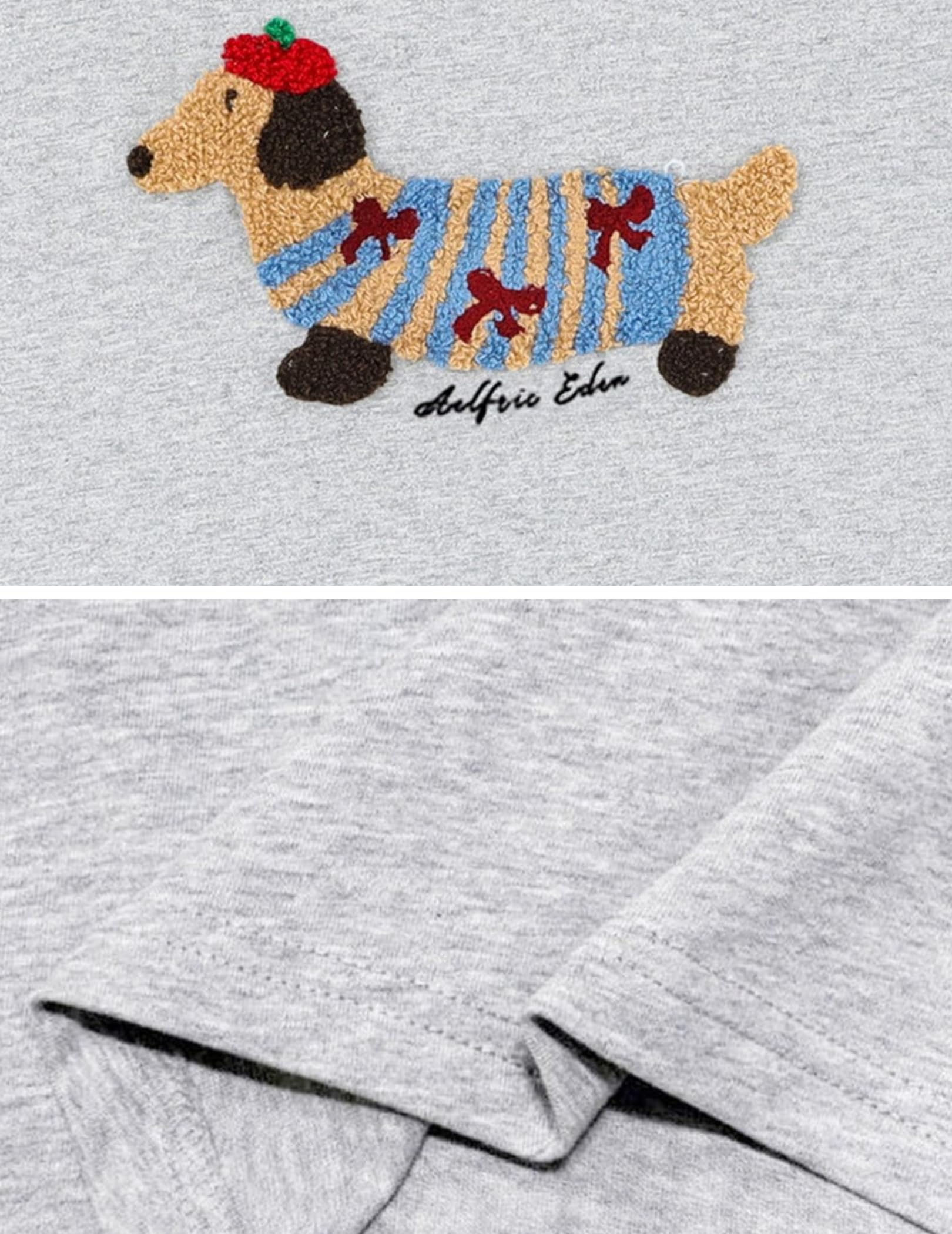 Aelfric Eden Mens Oversized Graphic Tees Dog Embroidery Casual Women Tshirts Short Sleeve Top Cotton Cute Tee Shirt - Image 6