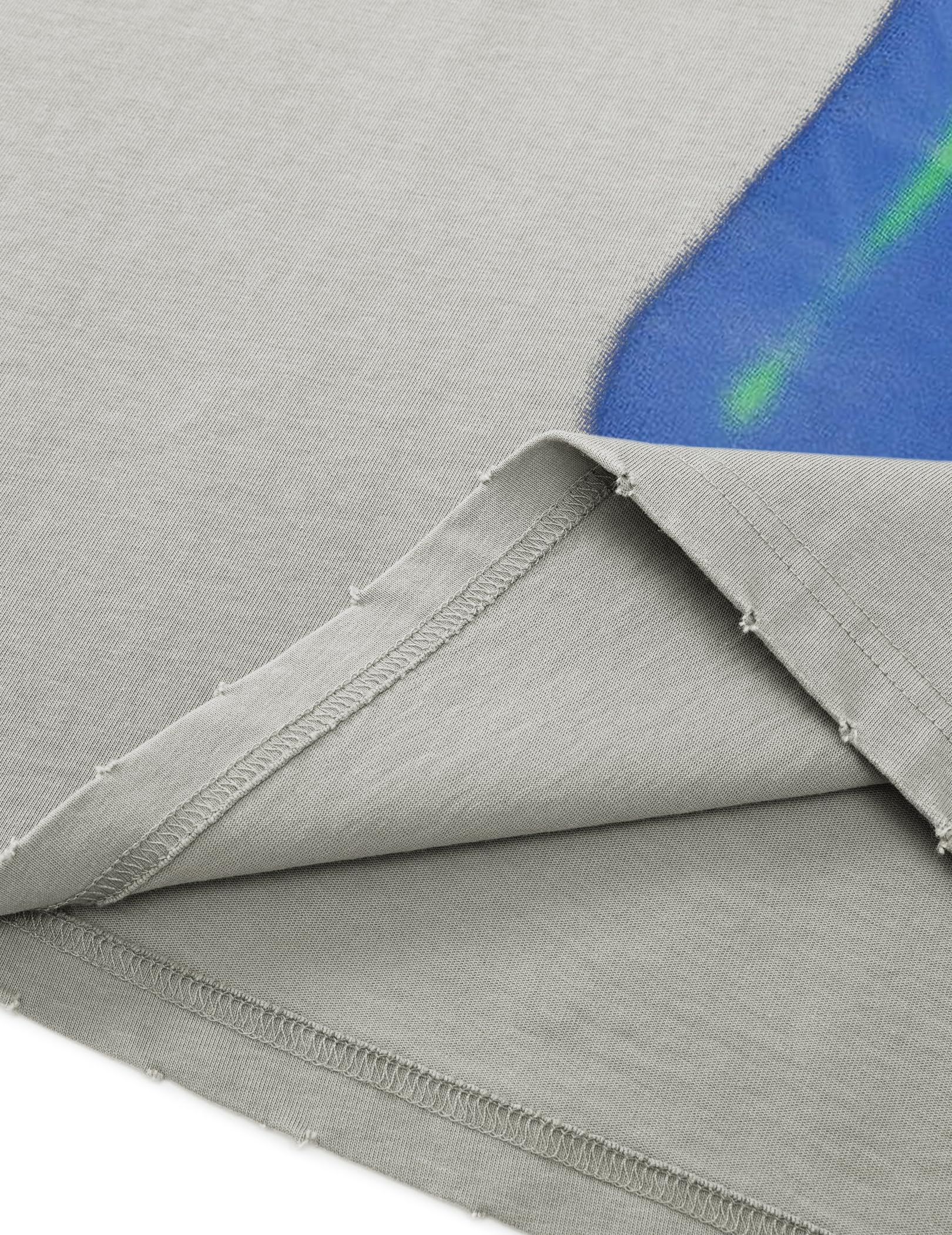 Aelfric Eden Mens Oversized T Shirts Tees Distorted Portrait Print Crew Neck Cotton Tops Streetwear Casual Shirt - Image 5