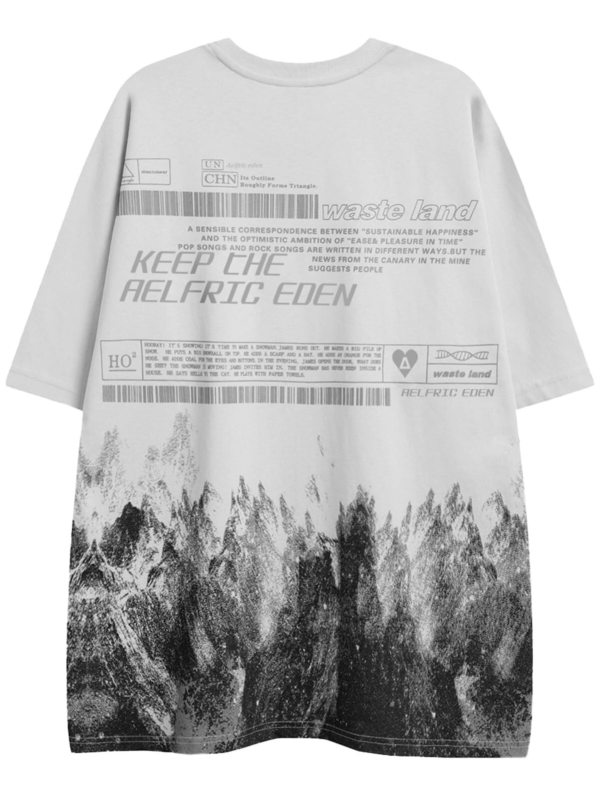 Aelfric Eden Mens Oversized Tshirts Snow Mountain Graphic Tee Print Tops Streetwear Casual Shirt - Image 4