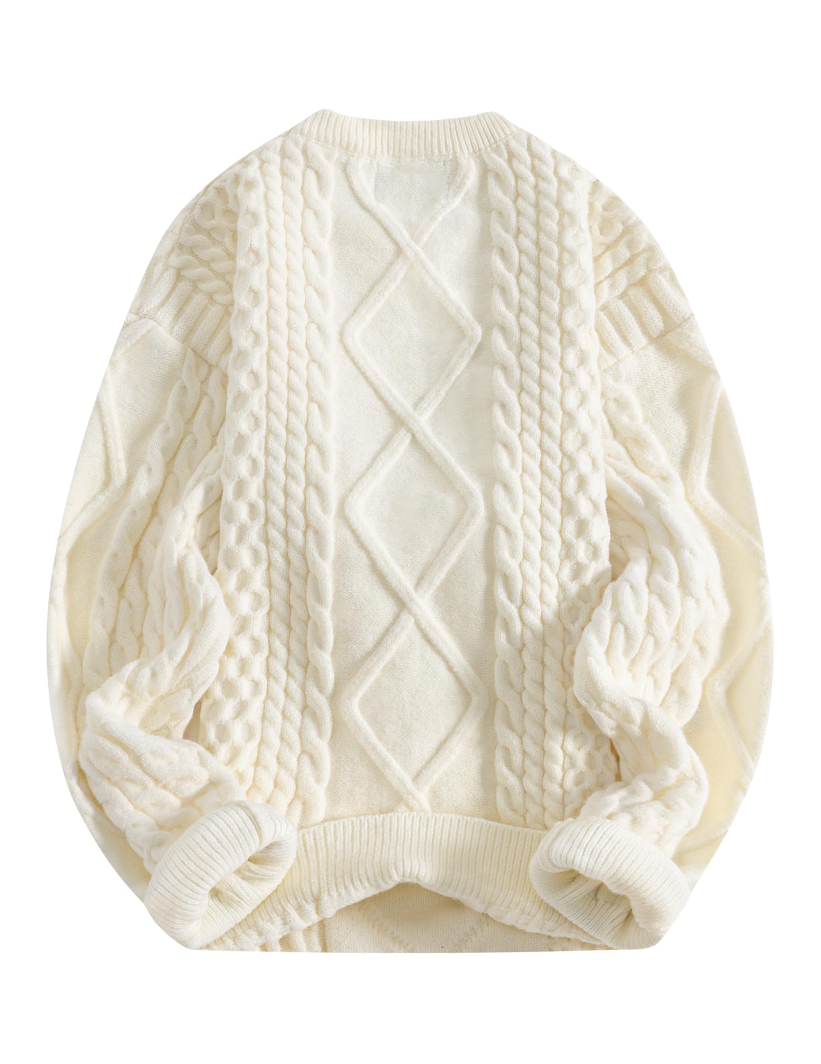 Aelfric Eden Oversized Knit Sweater Solid Vintage Pullover Sweater Unisex Woven Crewneck Knitted Tops - Image 4