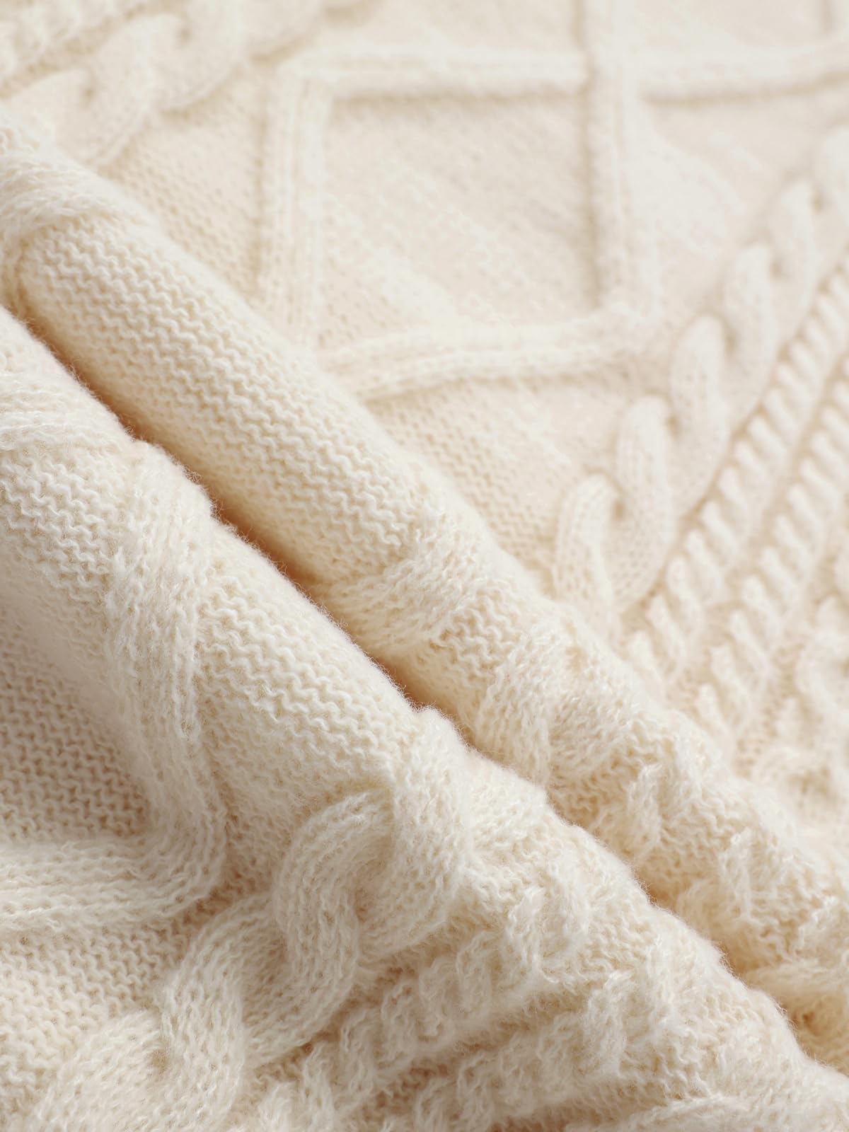 Aelfric Eden Oversized Sweater for Women Turtleneck Long Sleeve Sweater Arctic Velvet Knit Pullover - Image 3