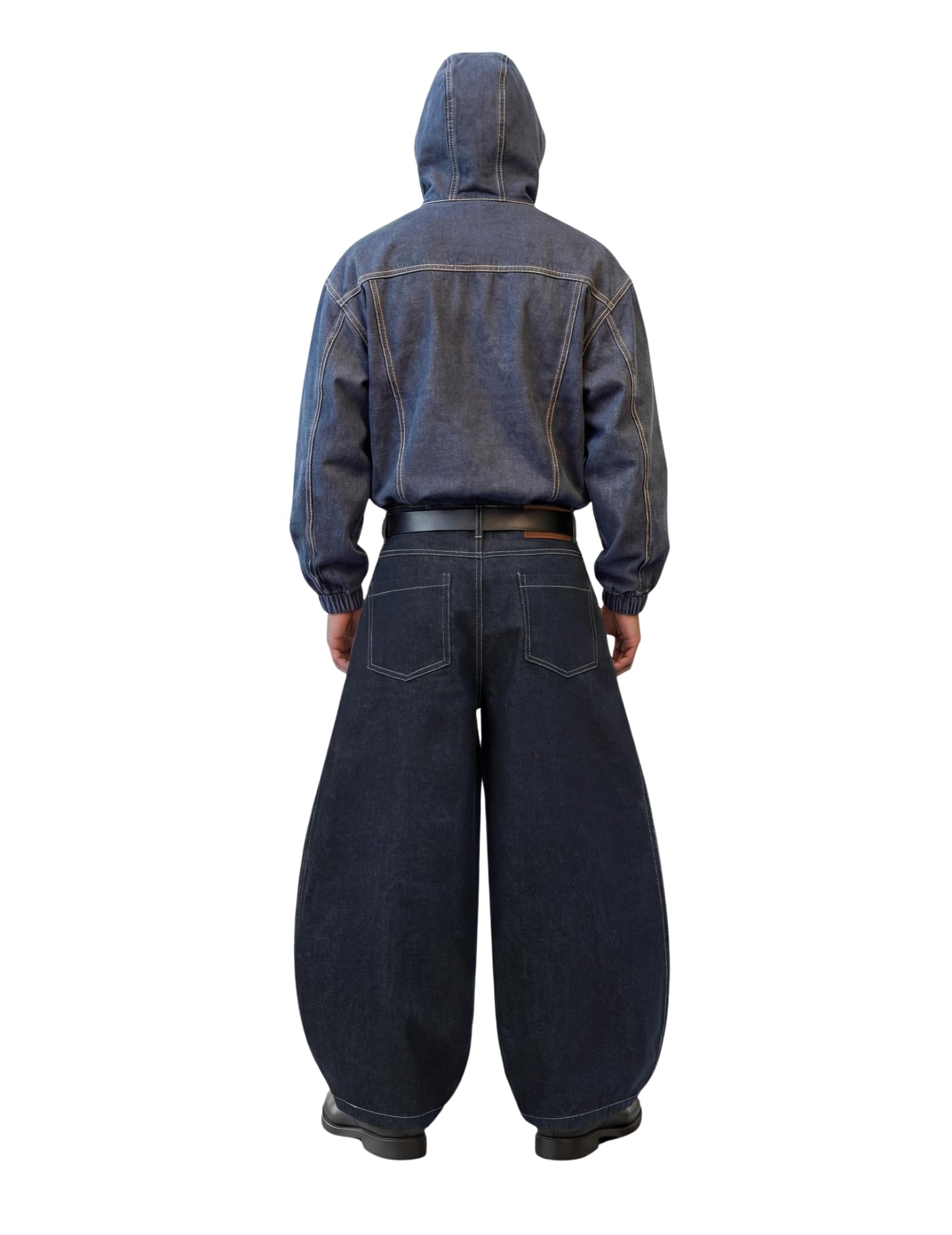 Aelfric Eden Pleated Barrel Jeans Baggy Wide Leg Pants Casual Y2k Streetwear Unisex Vintage Trouser - Image 6