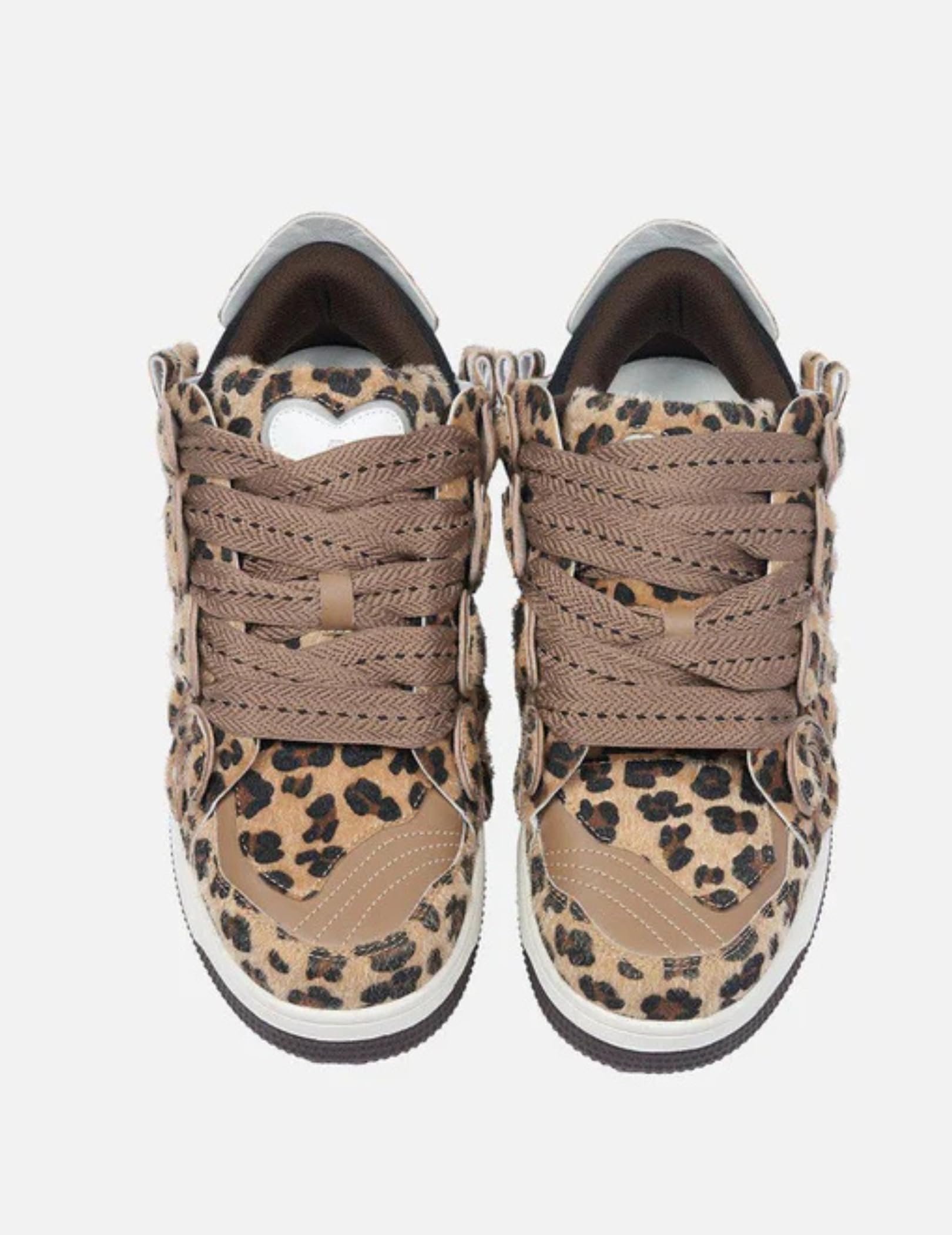 Aelfric Eden Sneakers Starry Climb Leopard Print Applique Skate Shoes Patchwork Lace-up Sneaker Casual Streetwear Shoes - Image 4