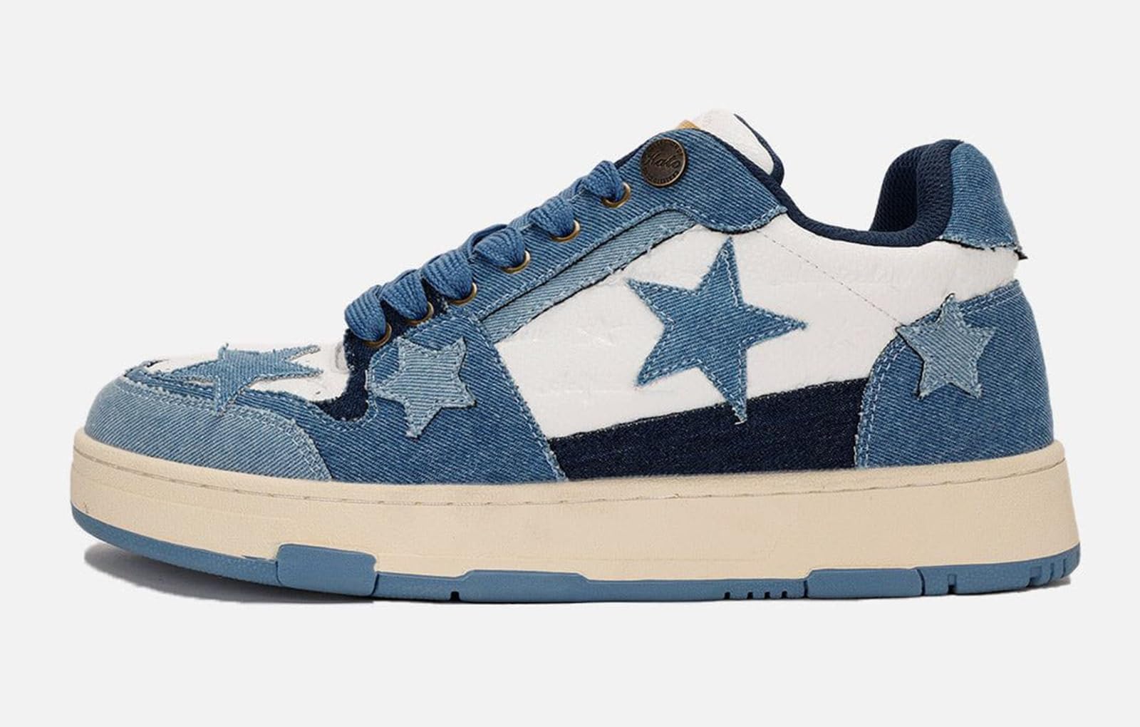 Aelfric Eden Sneakers Starry Climb Stars Casual All-Match Denim Skate Shoes Lace-up Sneaker - Image 3