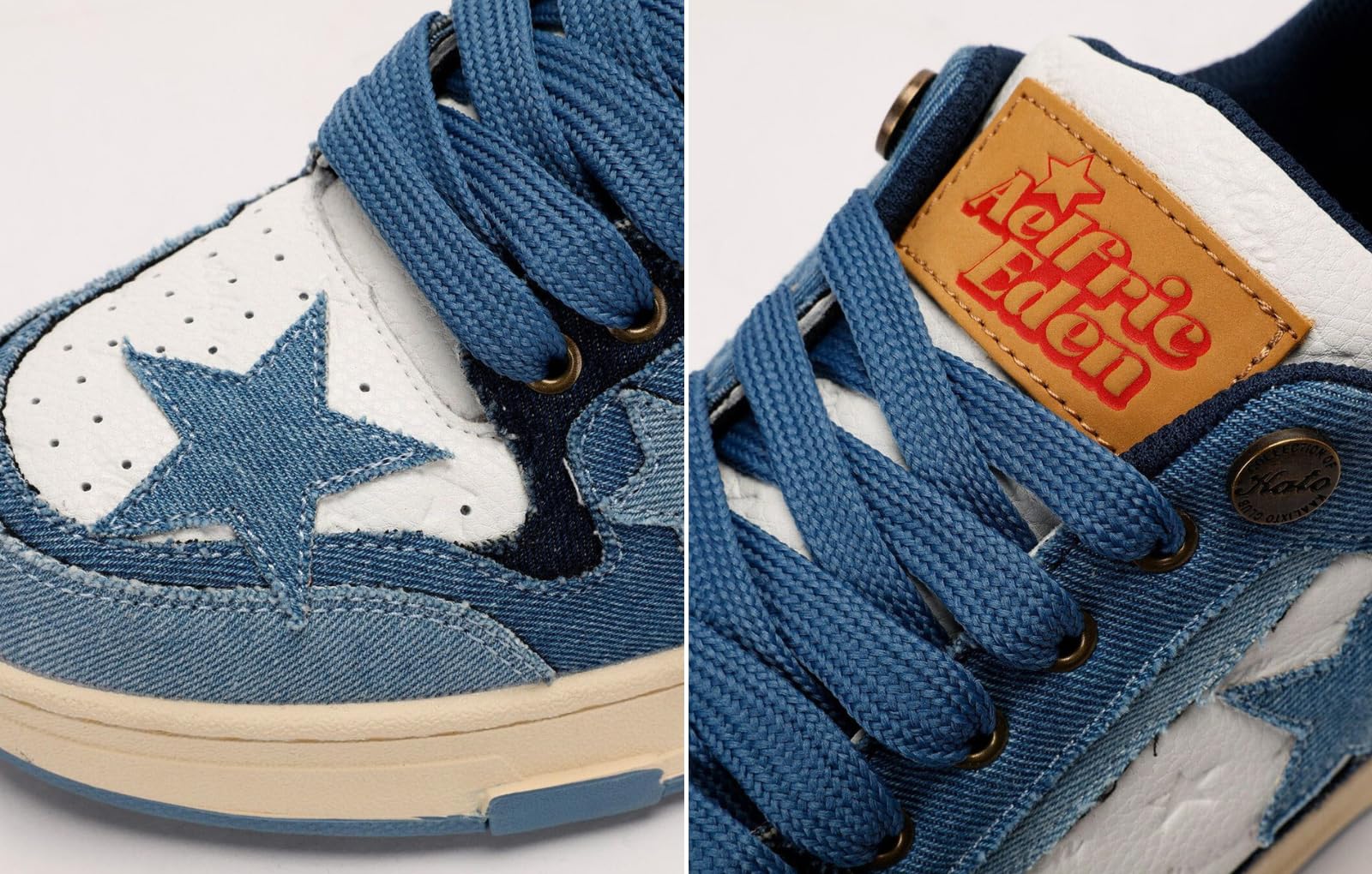 Aelfric Eden Sneakers Starry Climb Stars Casual All-Match Denim Skate Shoes Lace-up Sneaker - Image 4