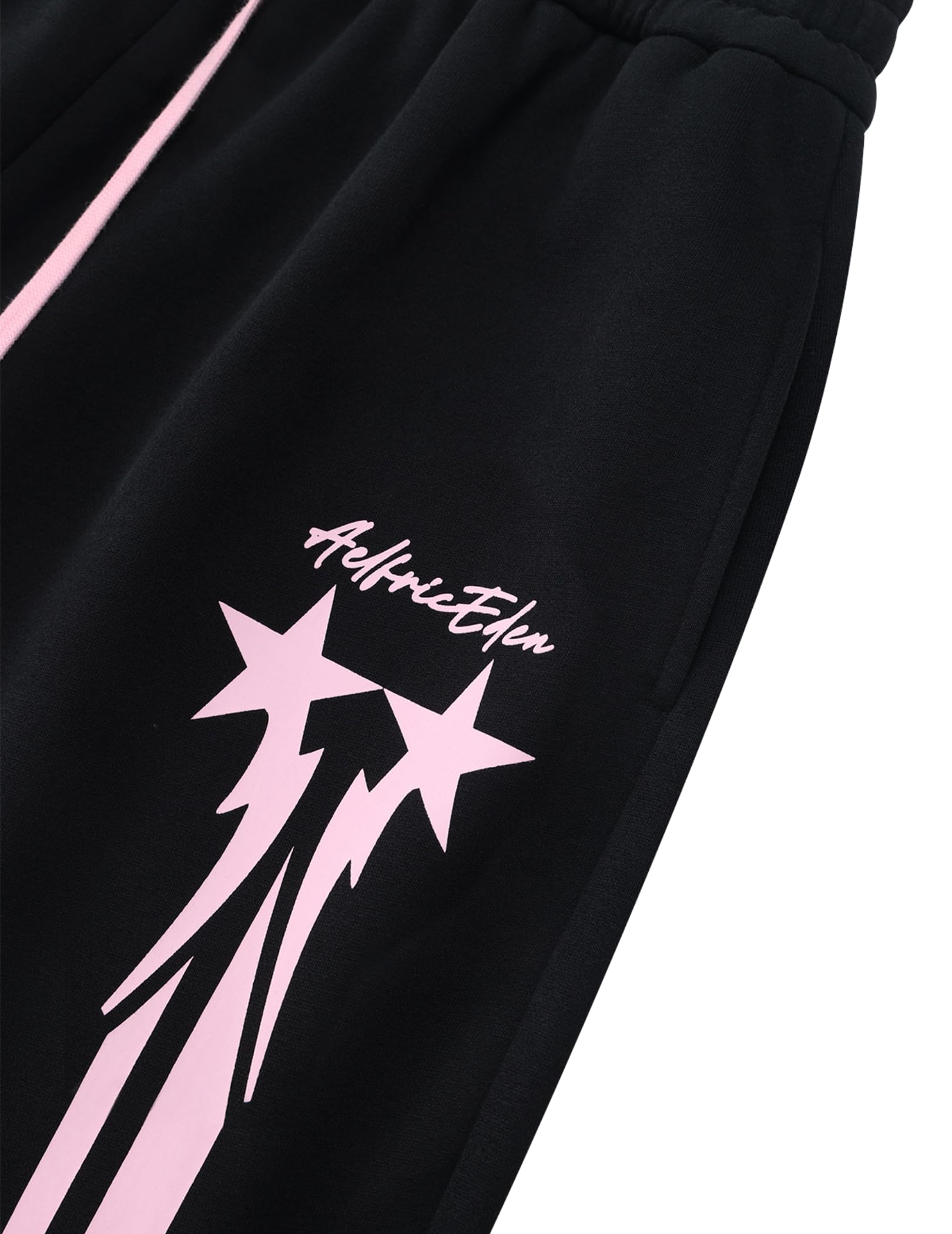 Aelfric Eden Star Striped Baggy Sweatpants Wide Leg Drawstring Pants Sports Casual Trousers with Pockets - Image 4