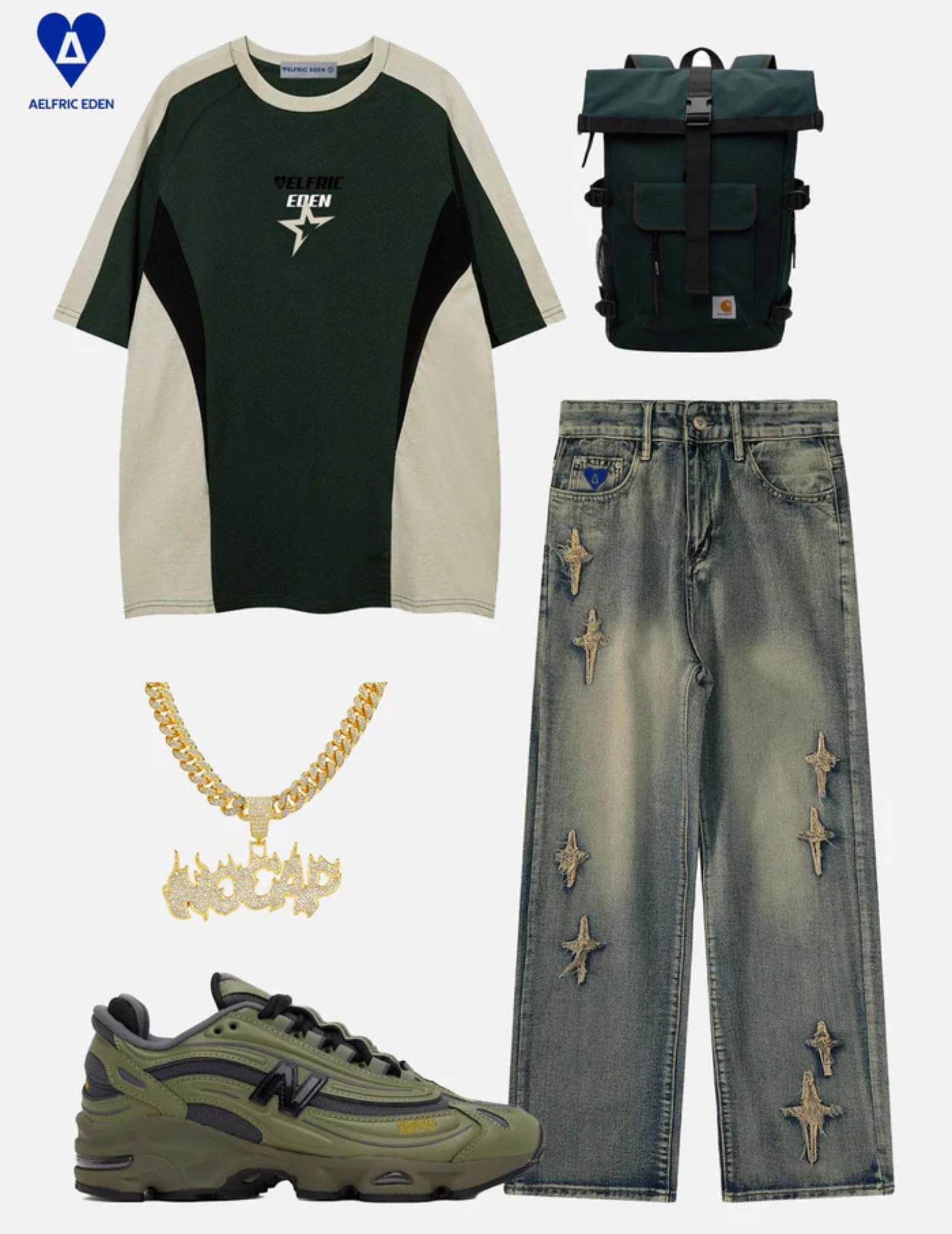 Aelfric Eden T Shirt Color Blocking Star Tee Graphic Short Sleeve Tees Streetwear Casual Y2k Tops - Image 3