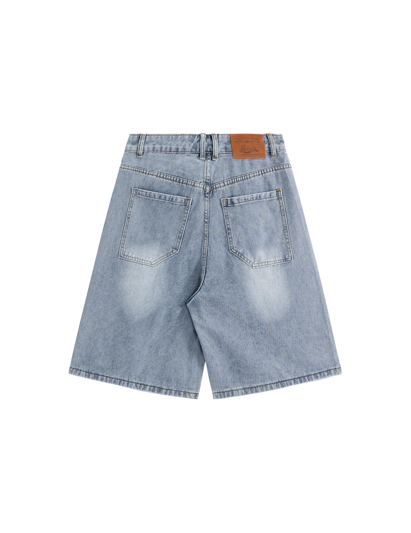 Aelfric Eden Washed Wrinkle Jorts Mens Denim Jean Short Casual Summer Knee Length Shorts Streetwear Trendy Outfits - Image 4