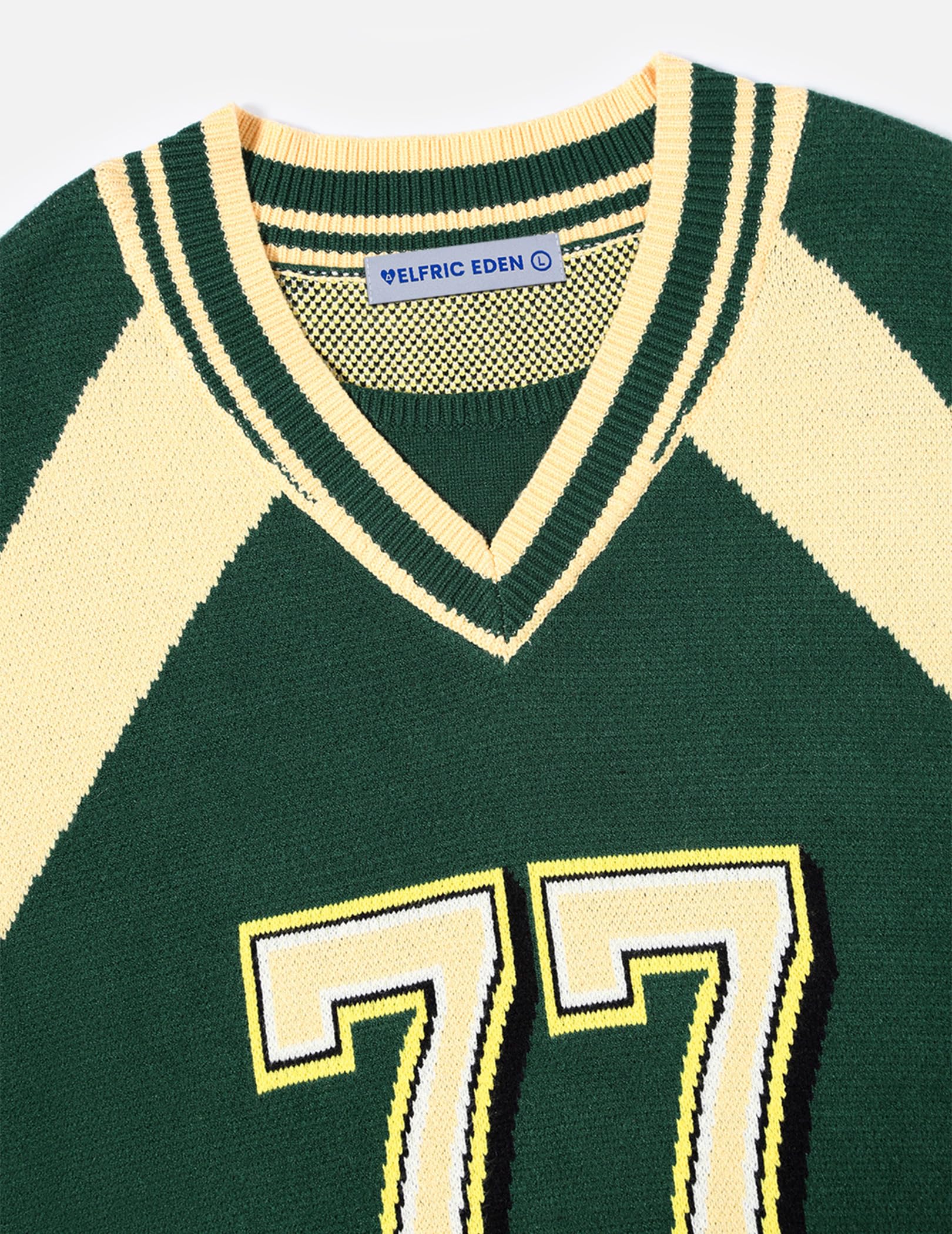 Aelfric Eden Women's Number Graphic Knit Tops Oversized 3/4 Batwing Sleeve V Neck Streetwear Trendy Tops - Image 5