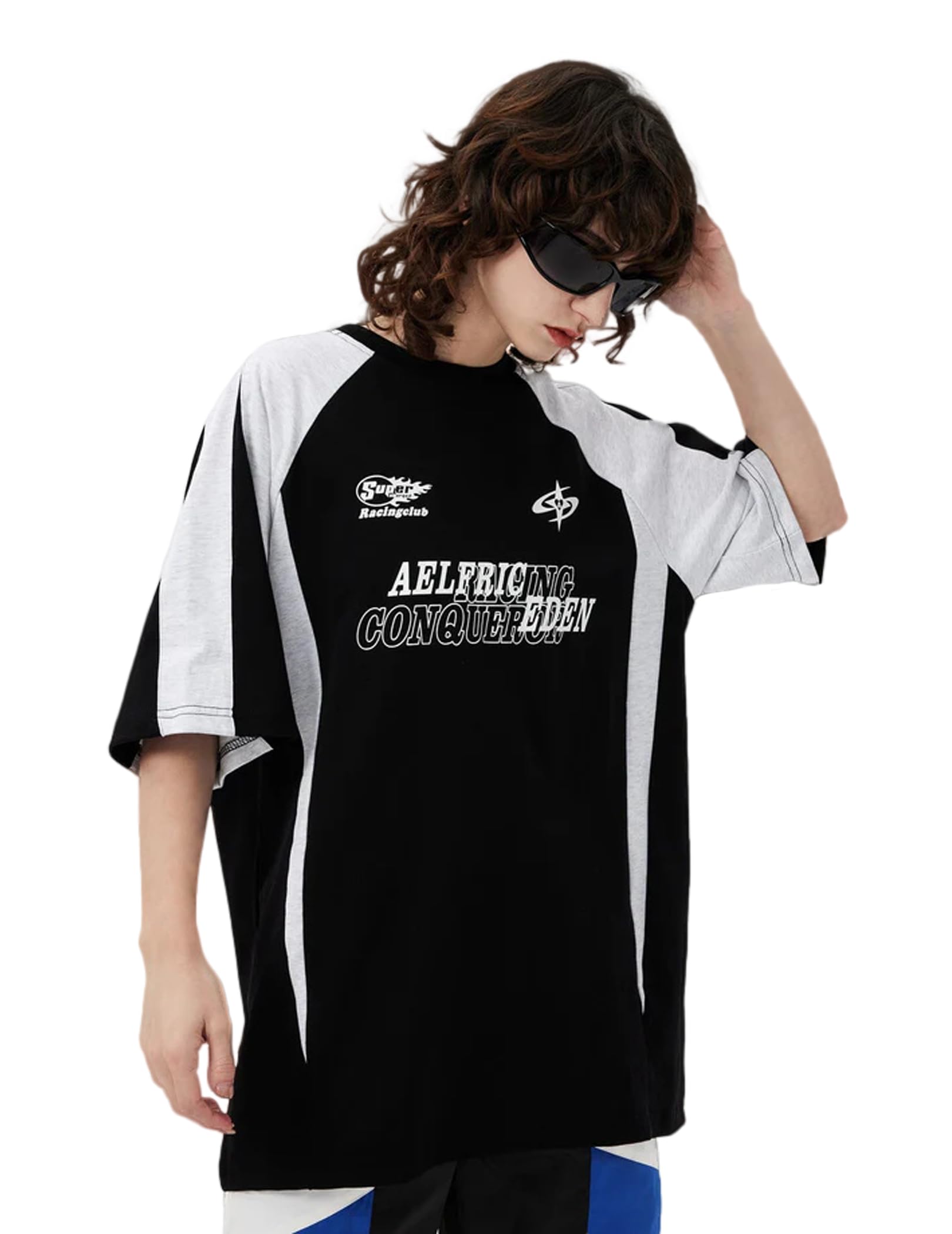 Aelfric Eden Women's Oversized Tshirts Unisex Graphic Shirts Racing Print Tees Casual Streetwear Summer Tops - Image 4