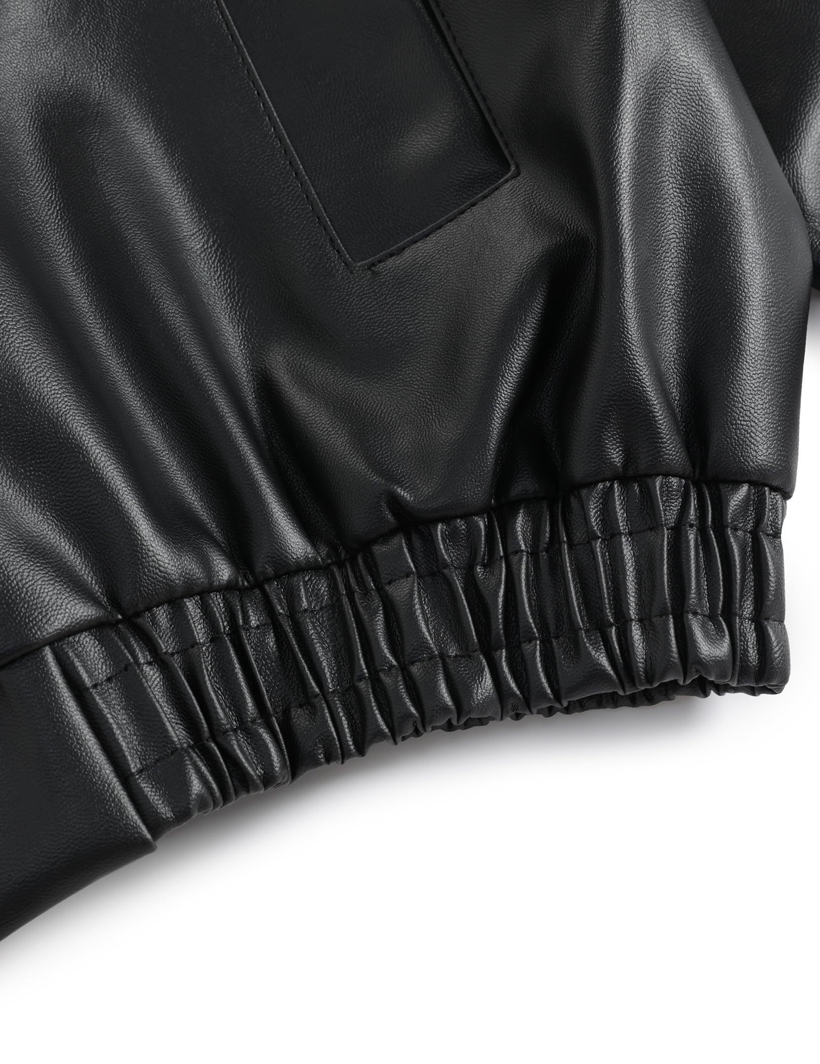 Aelfric Eden Womens Cropped Leather Jacket Y2k Faux Motorcycle Bomber Moto Biker Streetwear Jackets Coats - Image 5