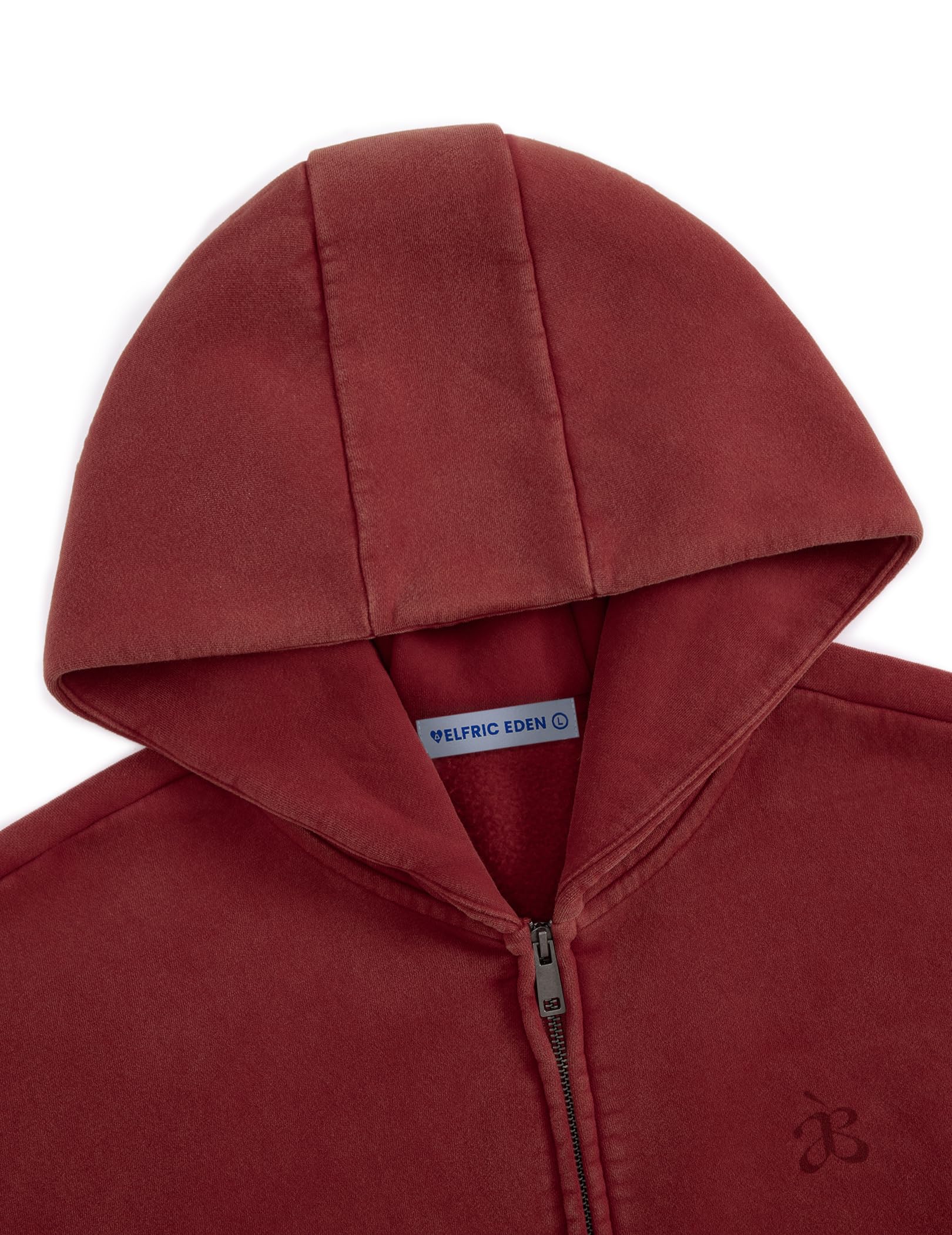 Aelfric Eden Zip Up Hoodie Acid Wash hooded Sweatshirts Oversized Vintage Cotton Fleece Jackets Heavyweight Unisex - Image 3